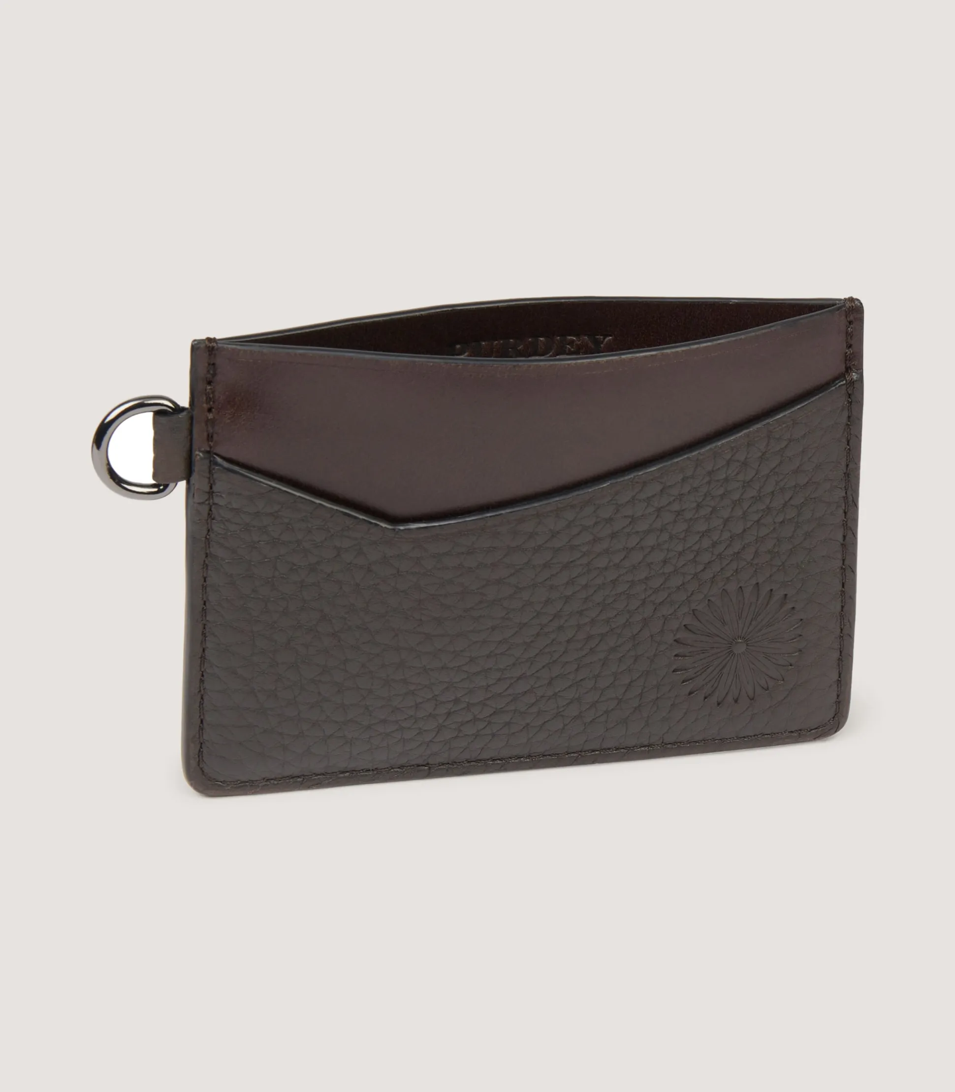 featherburst_card_holder_with_d_ring_in_dark_brown_2.webp Purdey Featherburst Card Holder With D Ring In Dark Brown