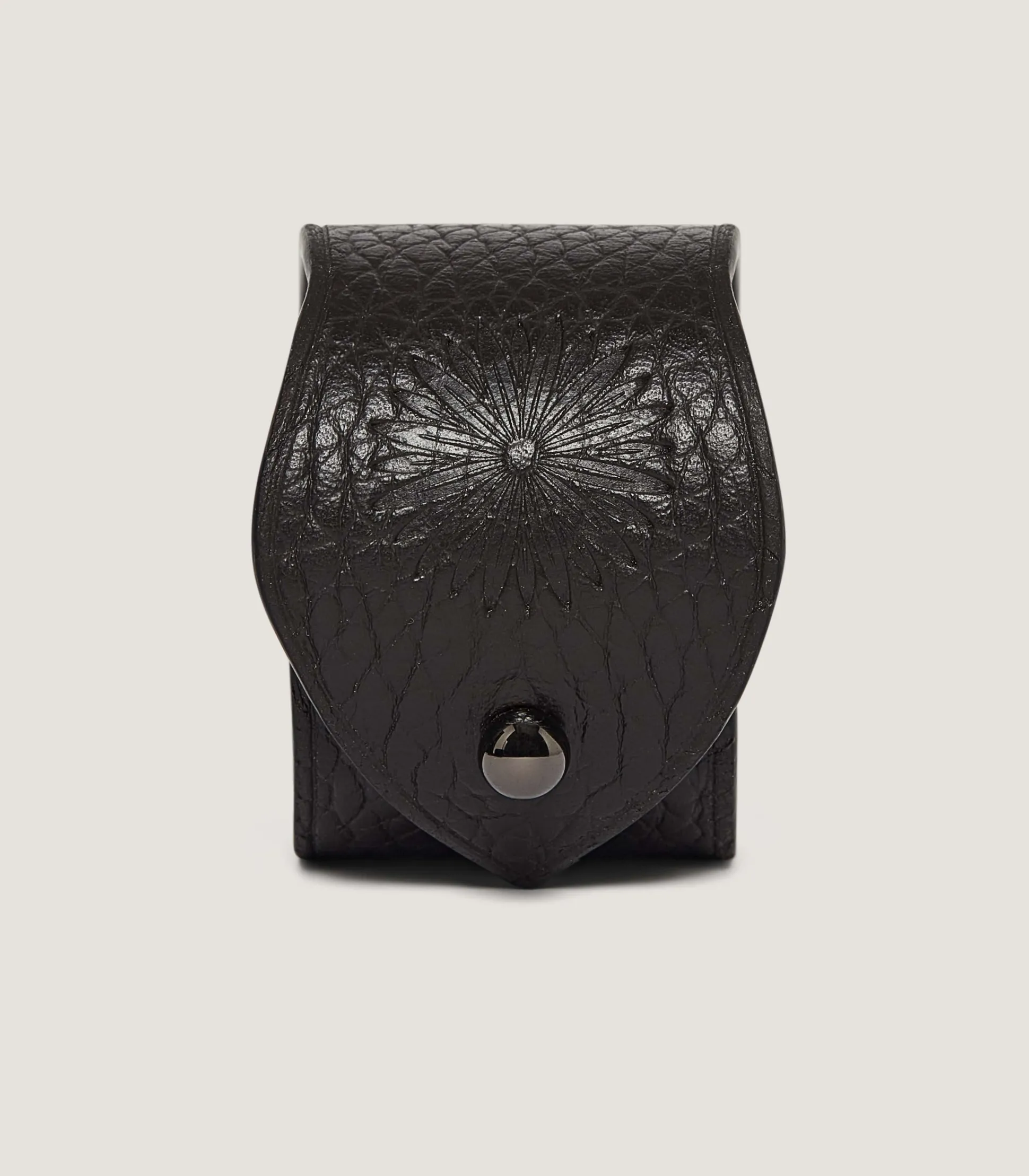 Purdey Leather Napkin Ring in Dark Brown