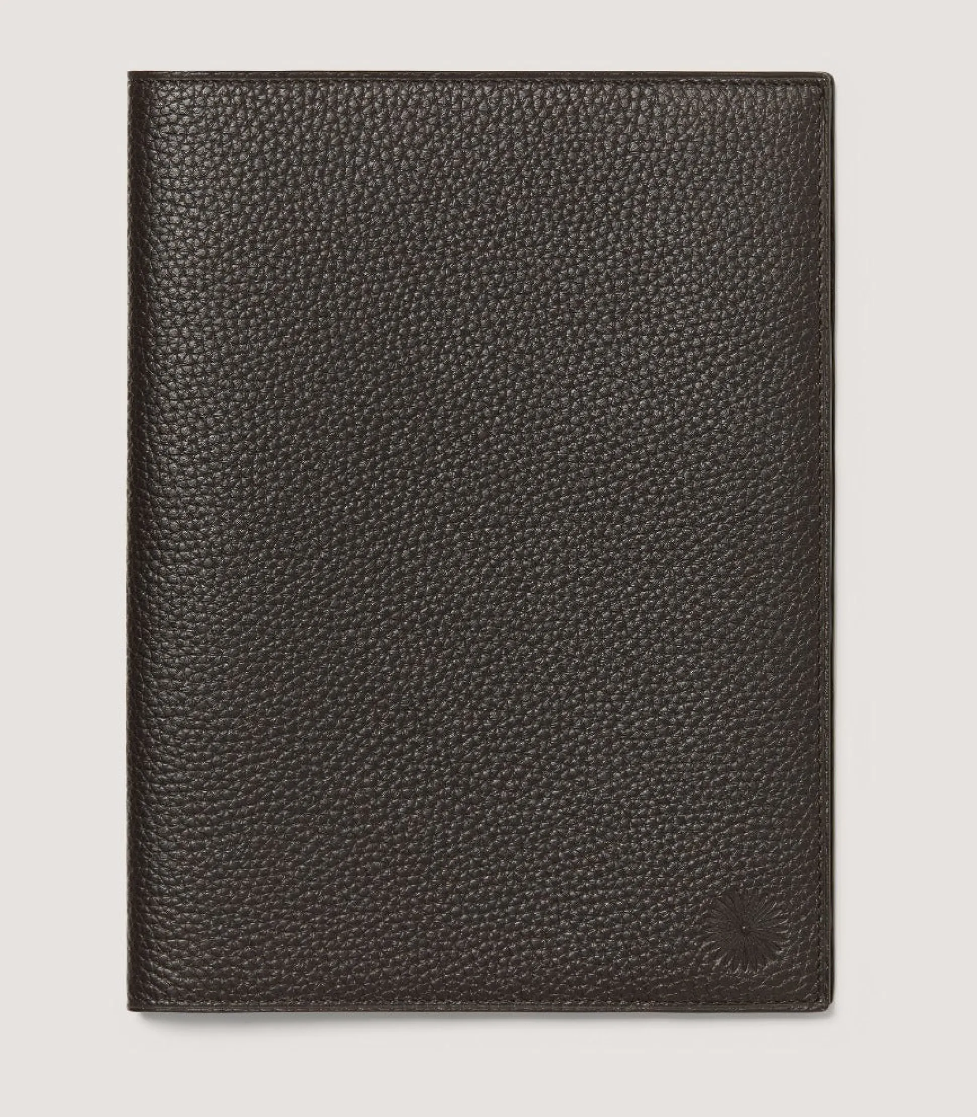 Purdey Leather Notebook Cover in Dark Brown