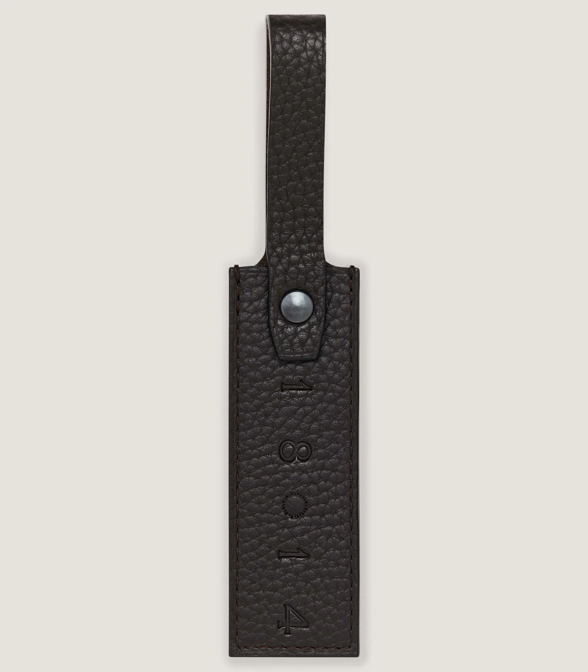 Purdey Luggage Tag in Dark Brown