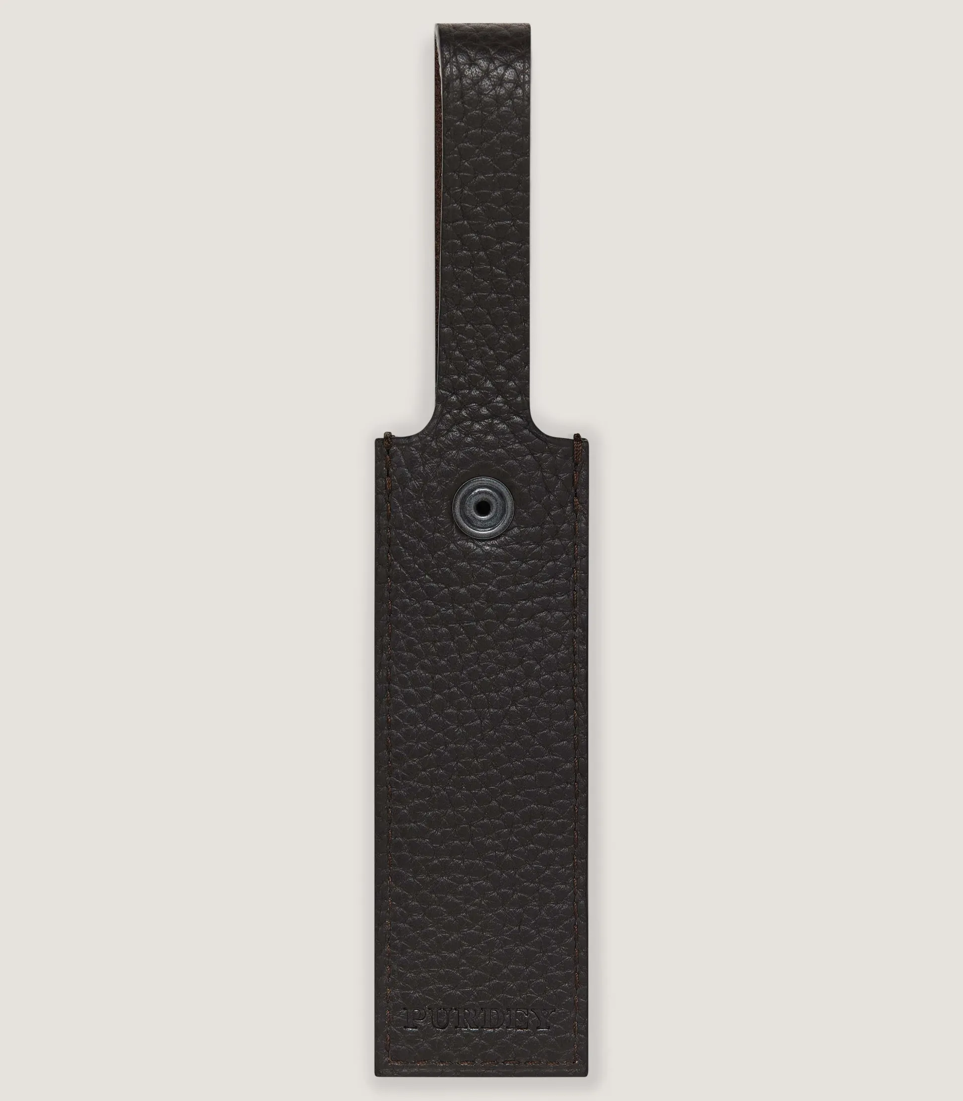 Purdey Luggage Tag in Dark Brown