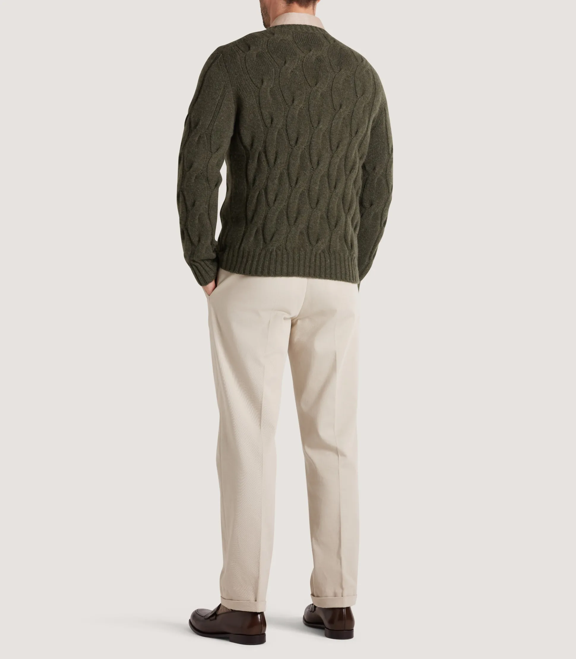 mens_cashmere_loch_cable_crew_neck_sweater_in_loden_3.webp Purdey Men's Cashmere Loch Cable Crew Neck Sweater In Loden