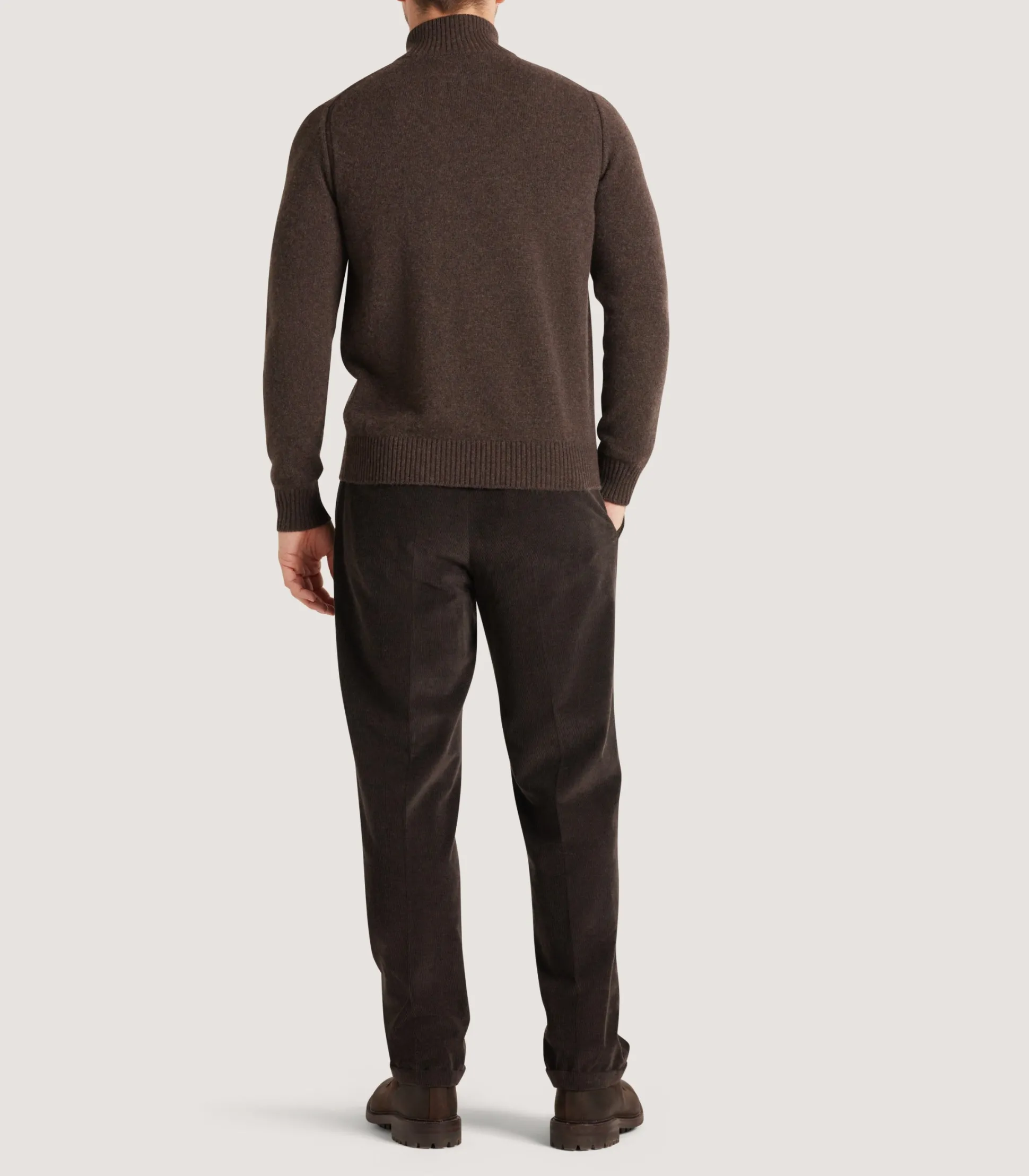 mens_cashmere_quarter_zip_sweater_in_walnut_3.webp Purdey Men's Cashmere Quarter Zip Sweater in Walnut