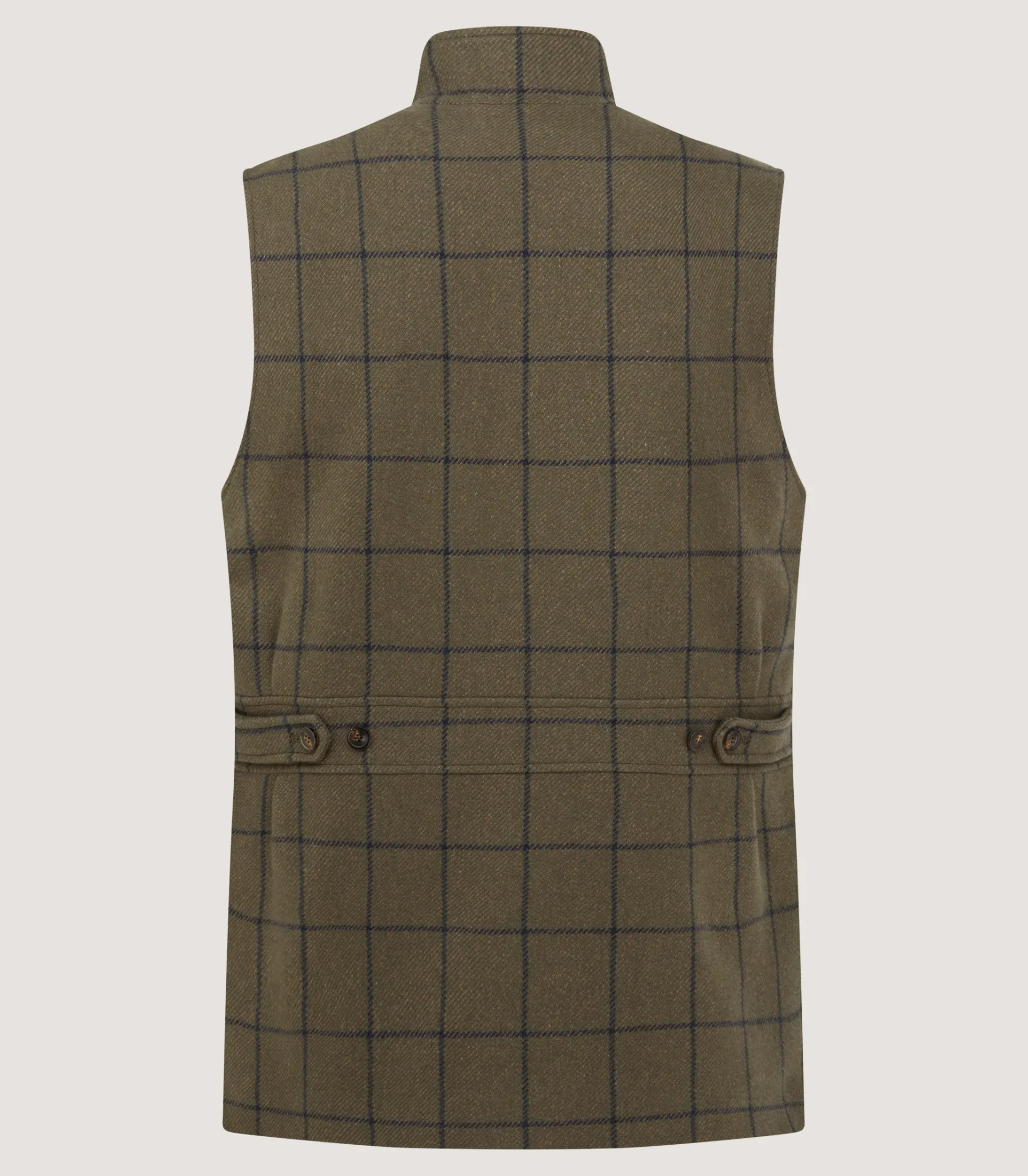 Purdey Men's Cashmere Tweed High Collar Sporting Vest in Rannoch