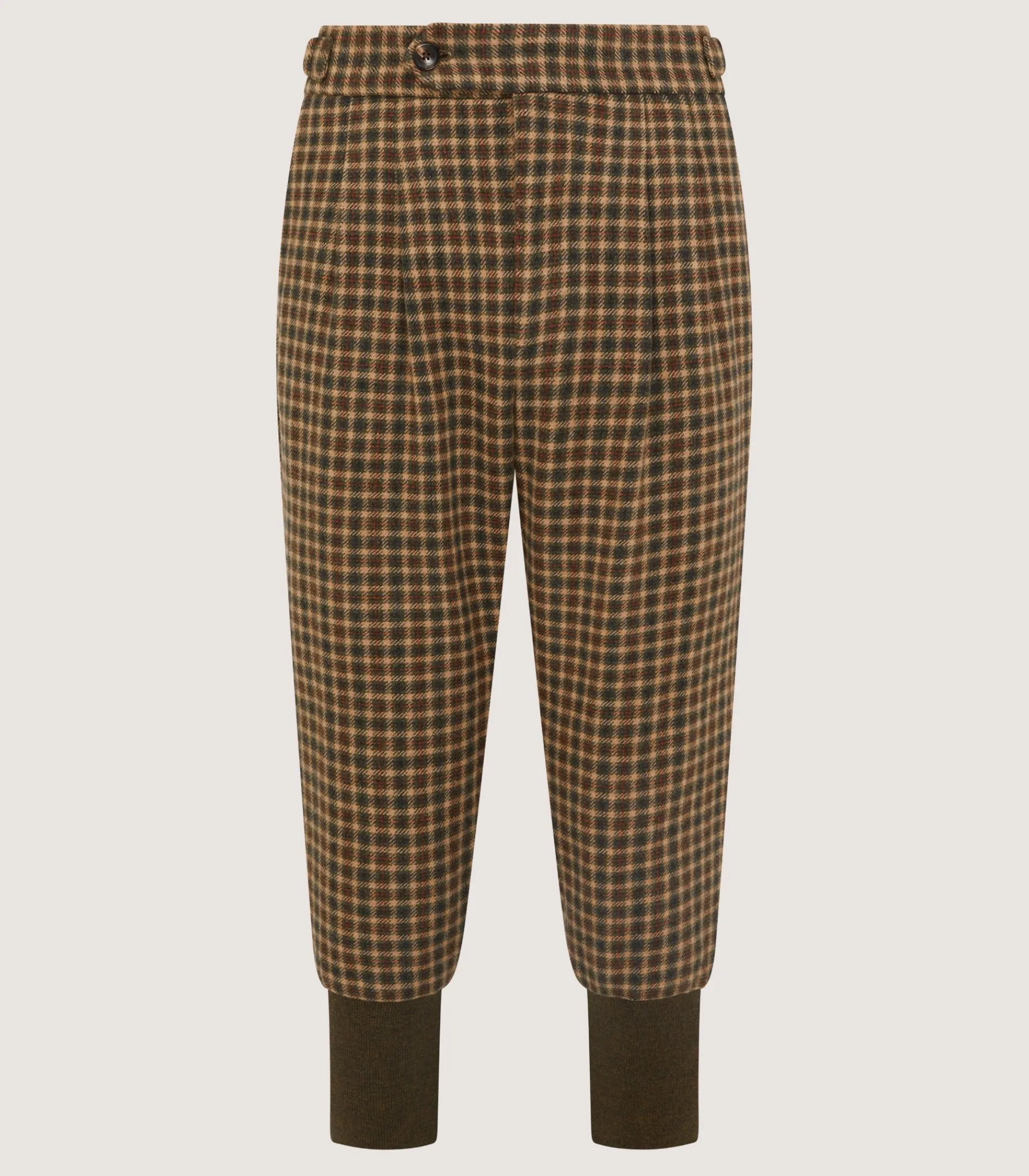 Purdey Men's Cashmere Tweed Two Pleat Breek with Storm Cuff in Langshaw