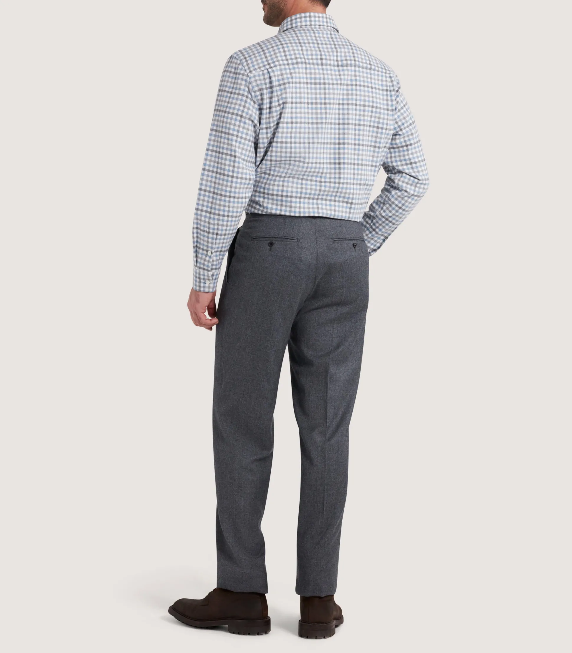 mens_check_flannel_shirt_in_dove_3.webp Purdey Men's Check Flannel Shirt in Dove