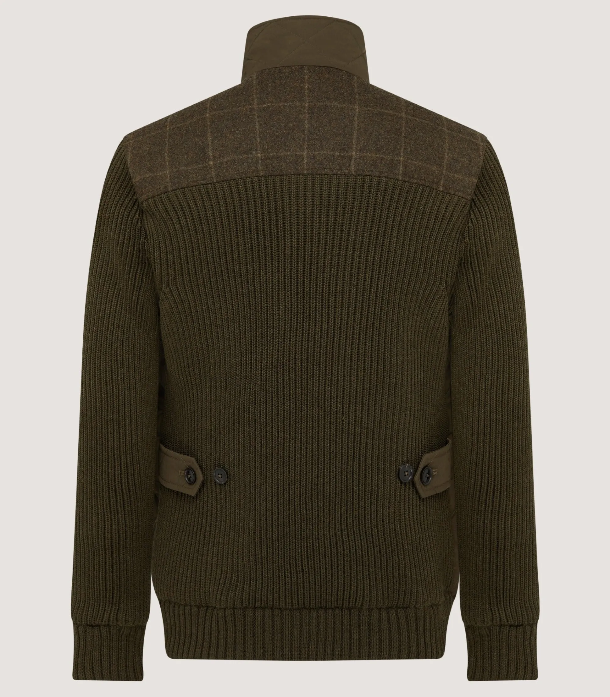 mens_devonshire_nylon_quilted_zip_front_cardigan_in_loden_2.webp Purdey Men's Devonshire Nylon Quilted Zip Front Cardigan in Loden