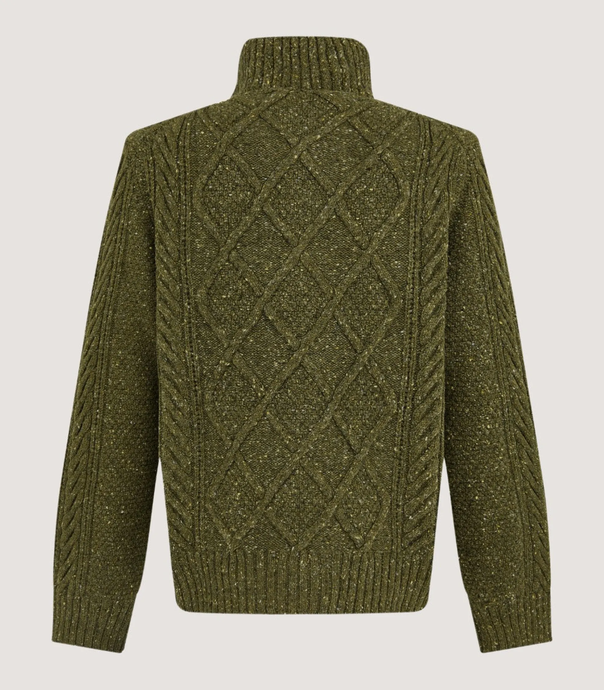 mens_donegal_aran_full_zip_cardigan_in_moss_2.webp Purdey Men's Donegal Aran Full Zip Cardigan in Moss