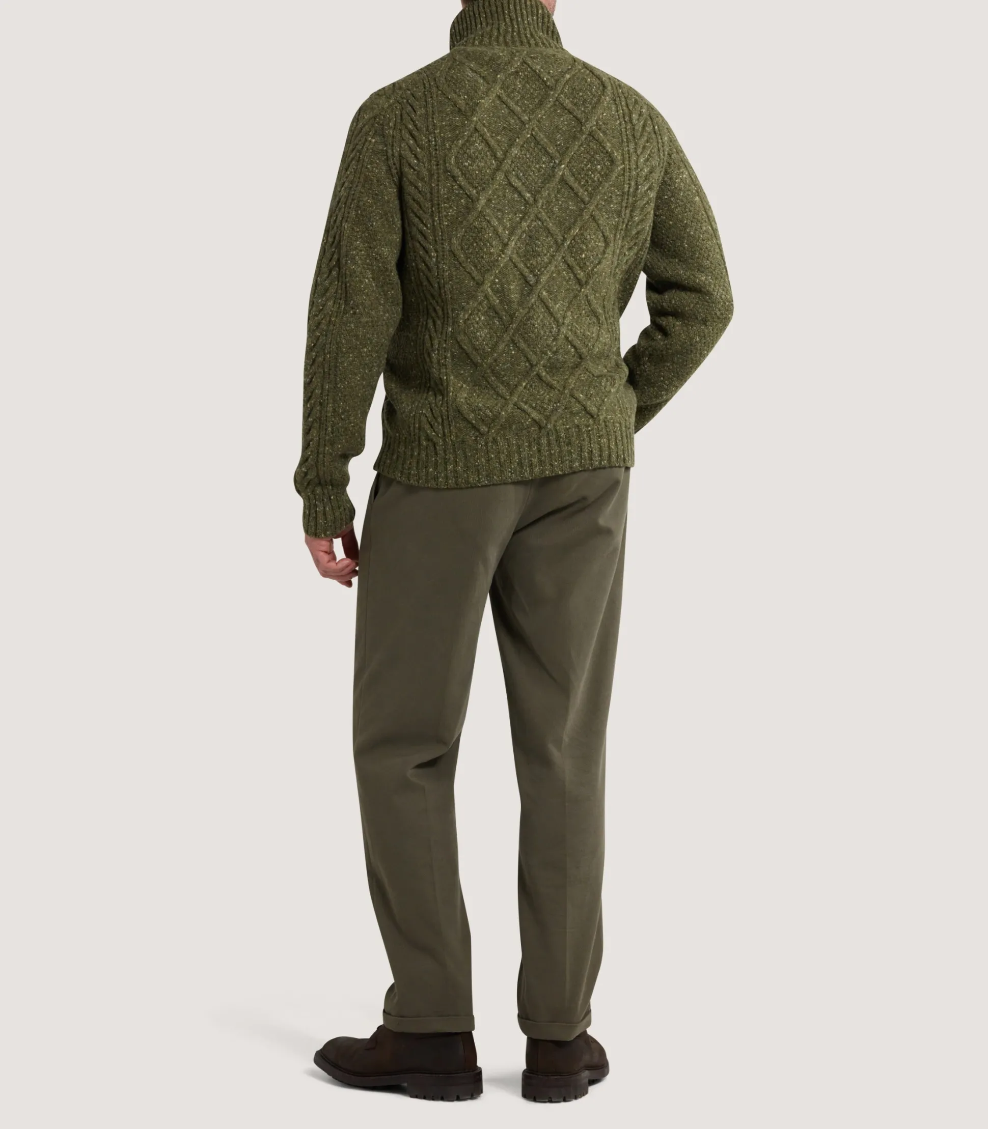 mens_donegal_aran_full_zip_cardigan_in_moss_3.webp Purdey Men's Donegal Aran Full Zip Cardigan in Moss