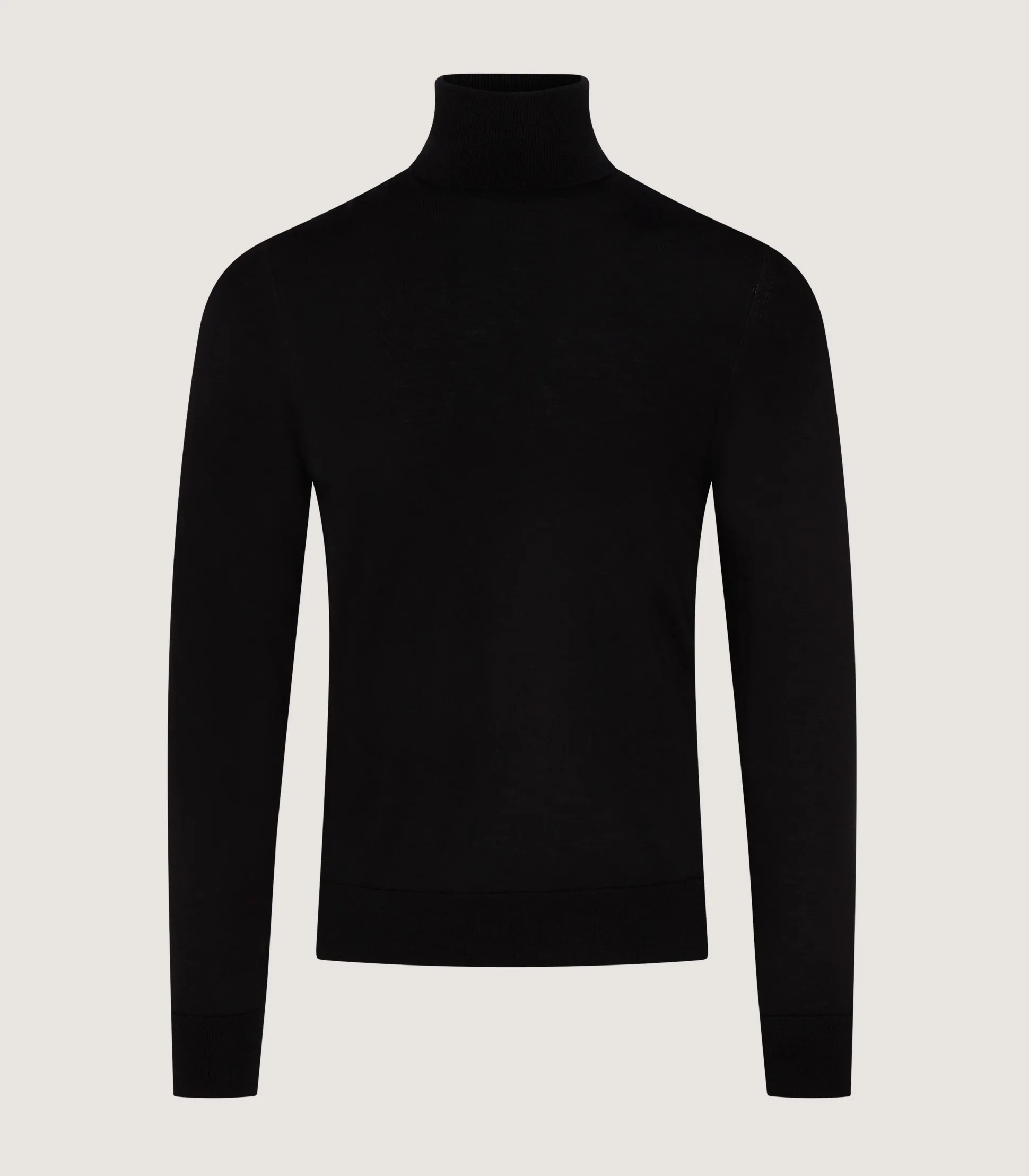 Purdey Men's Extra Fine Worsted Cashmere Seamless Turtleneck In Black