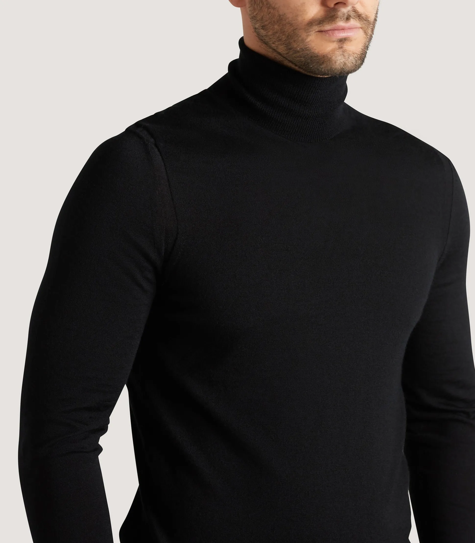 mens_extra_fine_worsted_cashmere_seamless_turtleneck_in_black_3.webp Purdey Men's Extra Fine Worsted Cashmere Seamless Turtleneck In Black