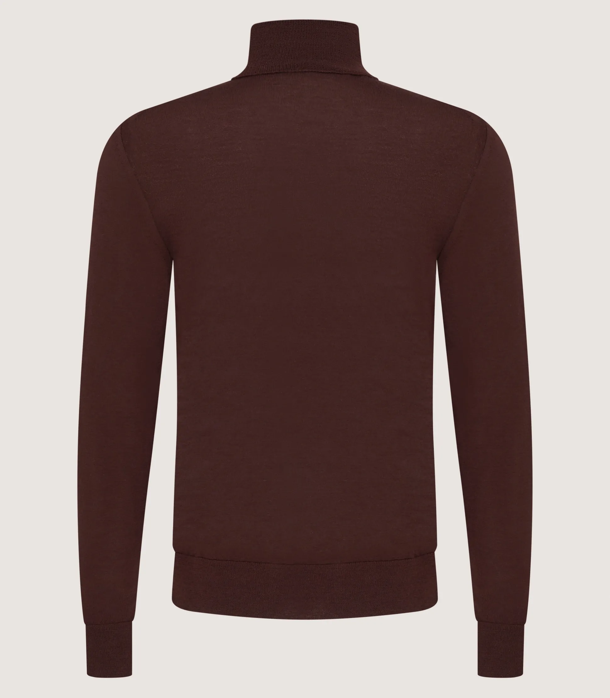Purdey Men's Extra Fine Worsted Cashmere Seamless Turtleneck In Dark Umber