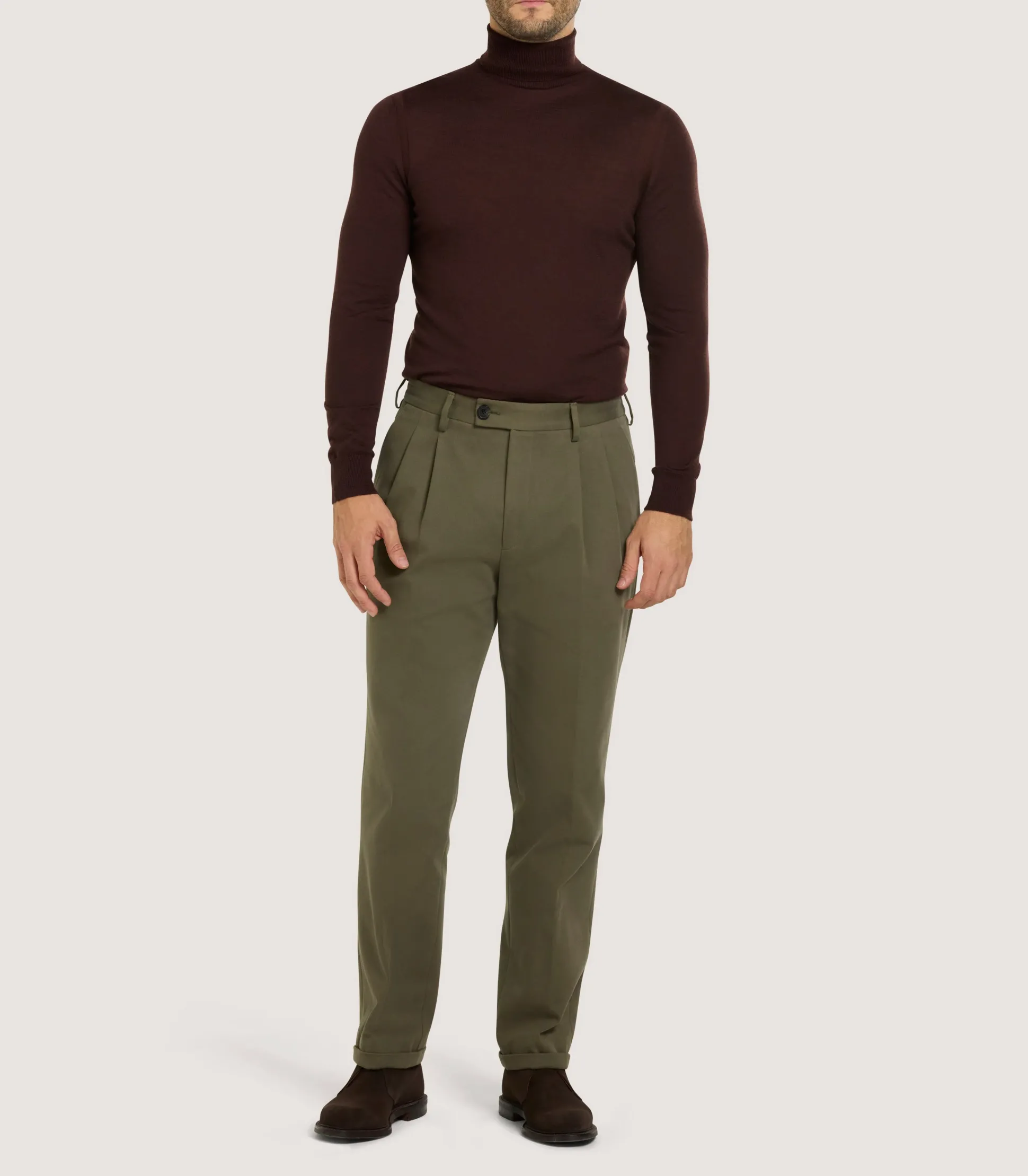 mens_extra_fine_worsted_cashmere_seamless_turtleneck_in_dark_umber_3.webp Purdey Men's Extra Fine Worsted Cashmere Seamless Turtleneck In Dark Umber