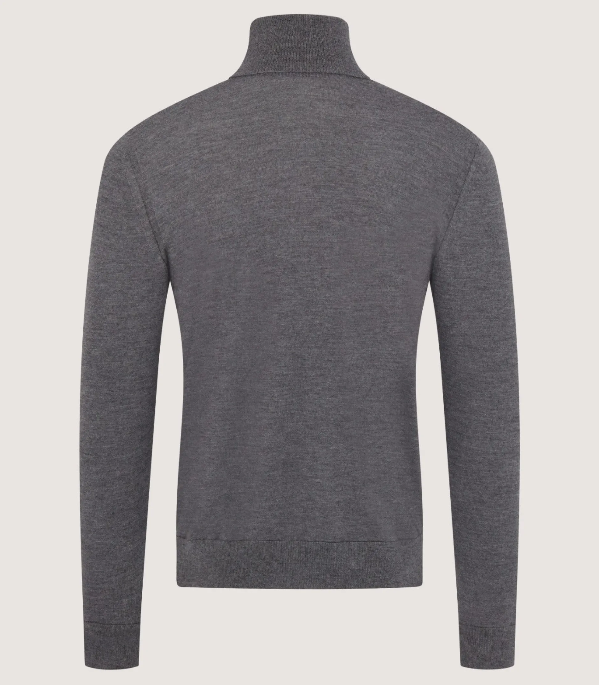 Purdey Men's Extra Fine Worsted Cashmere Seamless Turtleneck In Flannel Grey