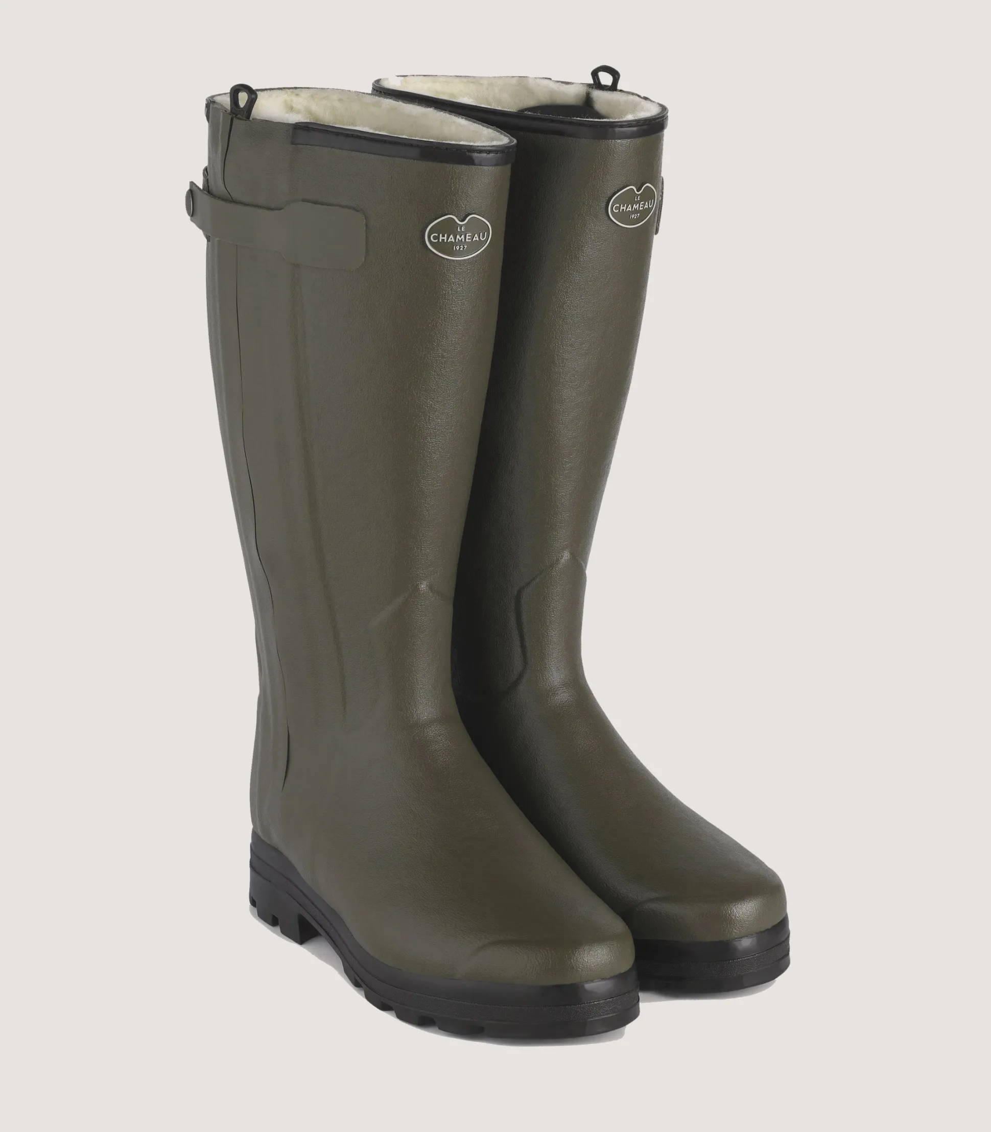 Purdey Men's Le Chameau Chasseur Wool Lined Boot In Dark Green