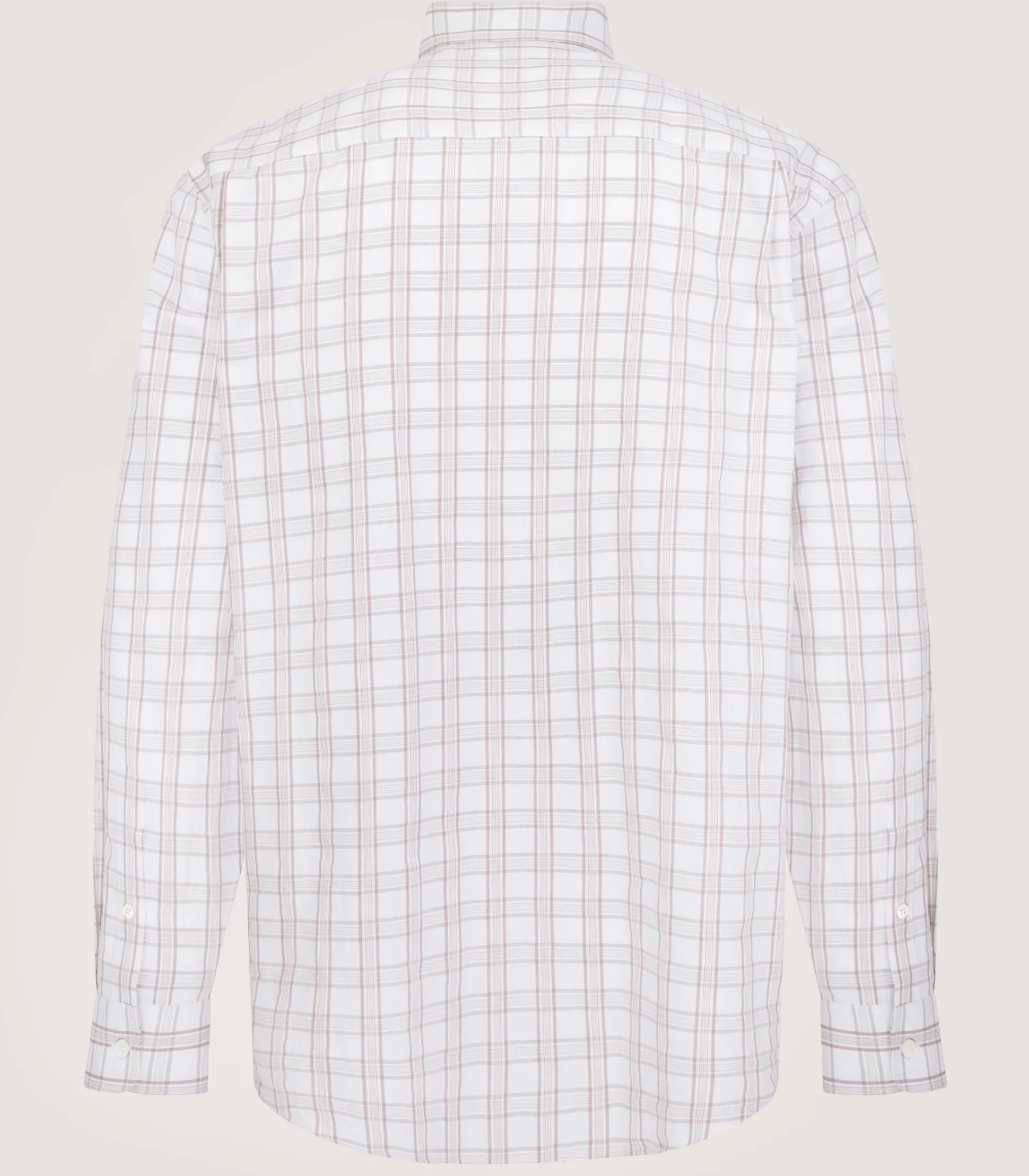 Purdey Men's Light Cotton Check Button Down Shirt In Taupe