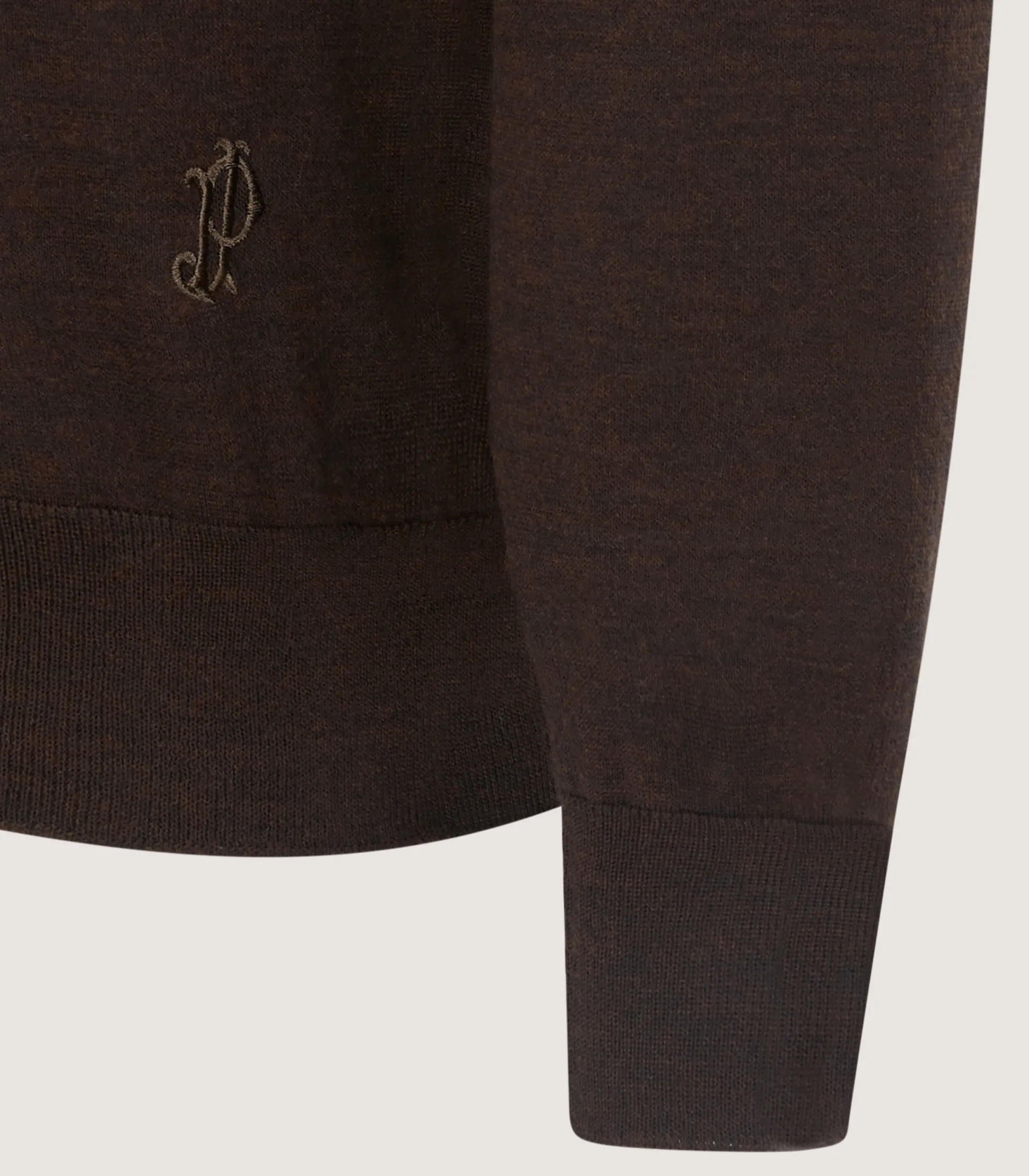 mens_lightweight_travel_merino_crew_neck_in_chocolate_4.webp Purdey Men's Lightweight Travel Merino Crew Neck in Chocolate