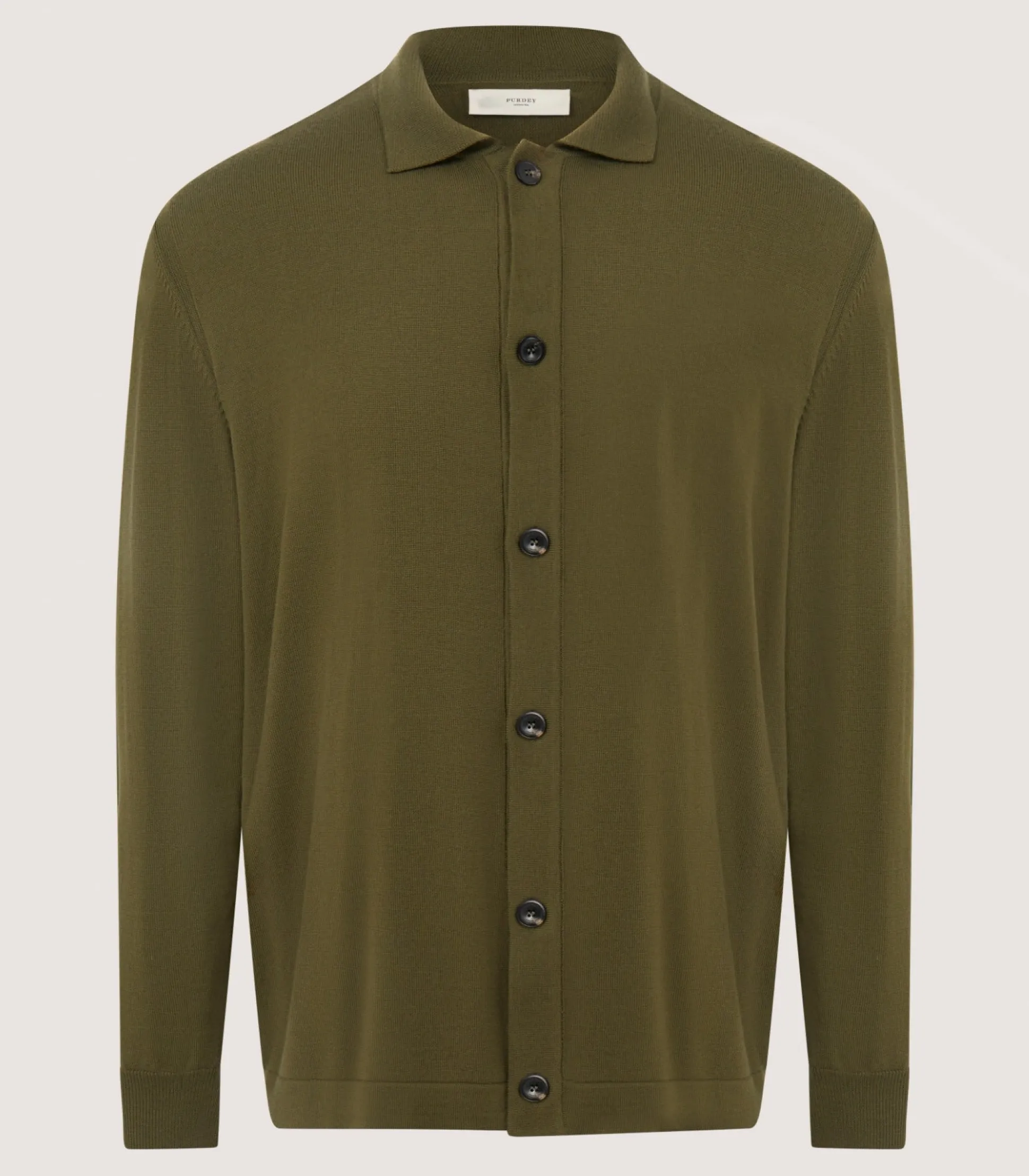 Purdey Men's Loden Audley Long Sleeve Polo