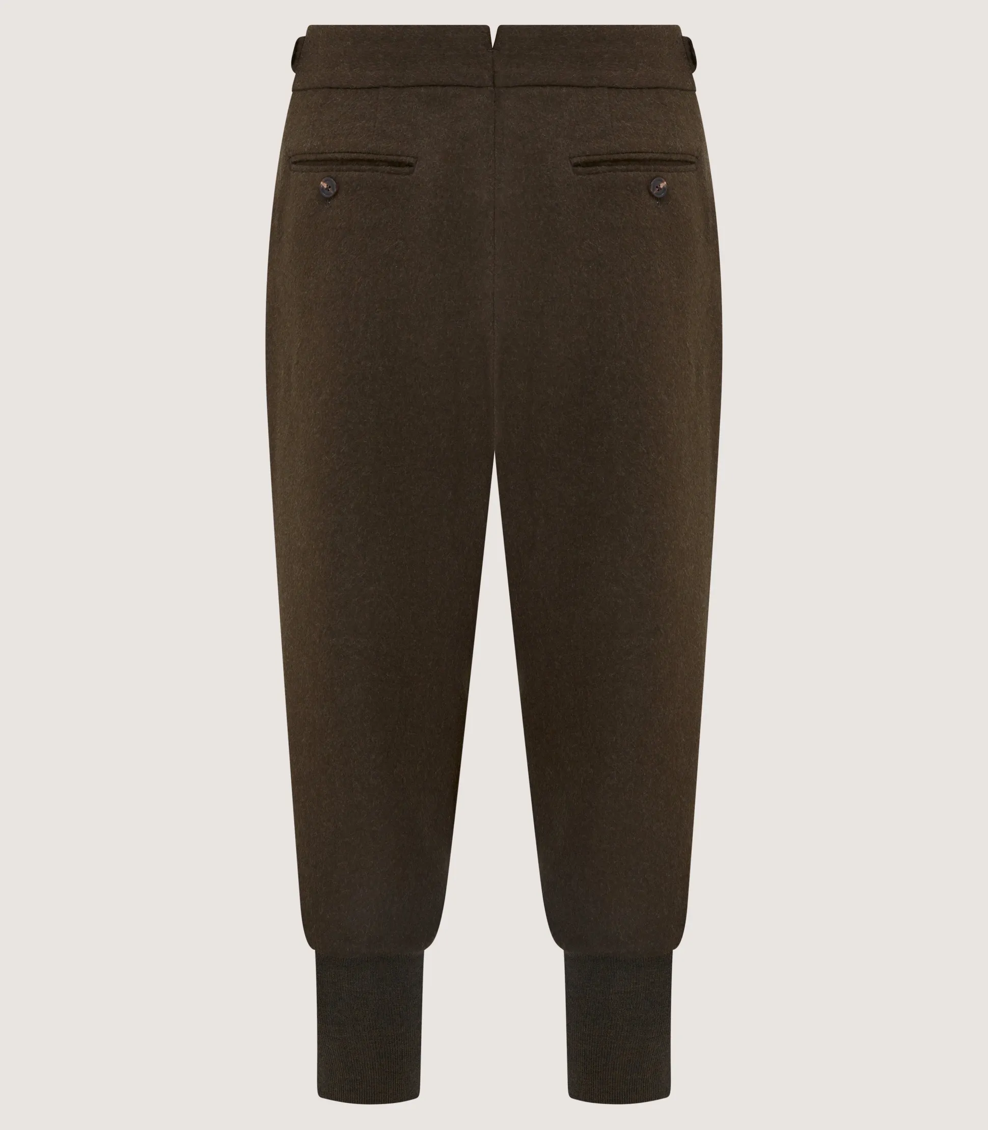 Purdey Men's Loden Two Pleat Breek with Storm Cuff in Loden