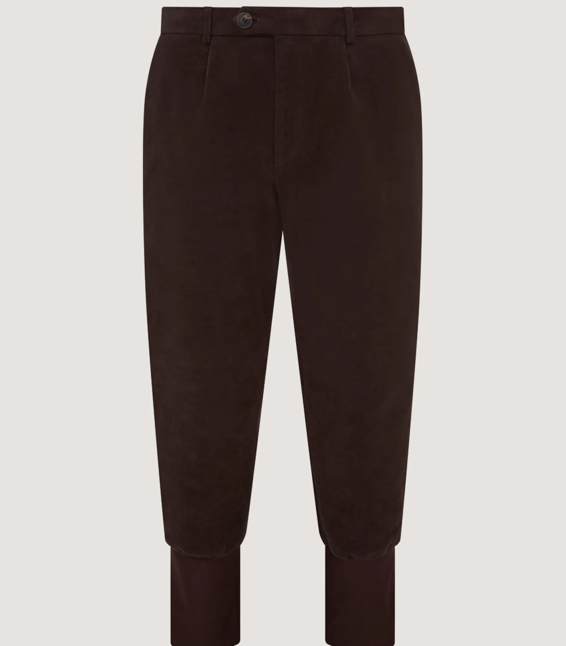 Purdey Men's Moleskin Breeks - Storm Cuff In Rouge Brown