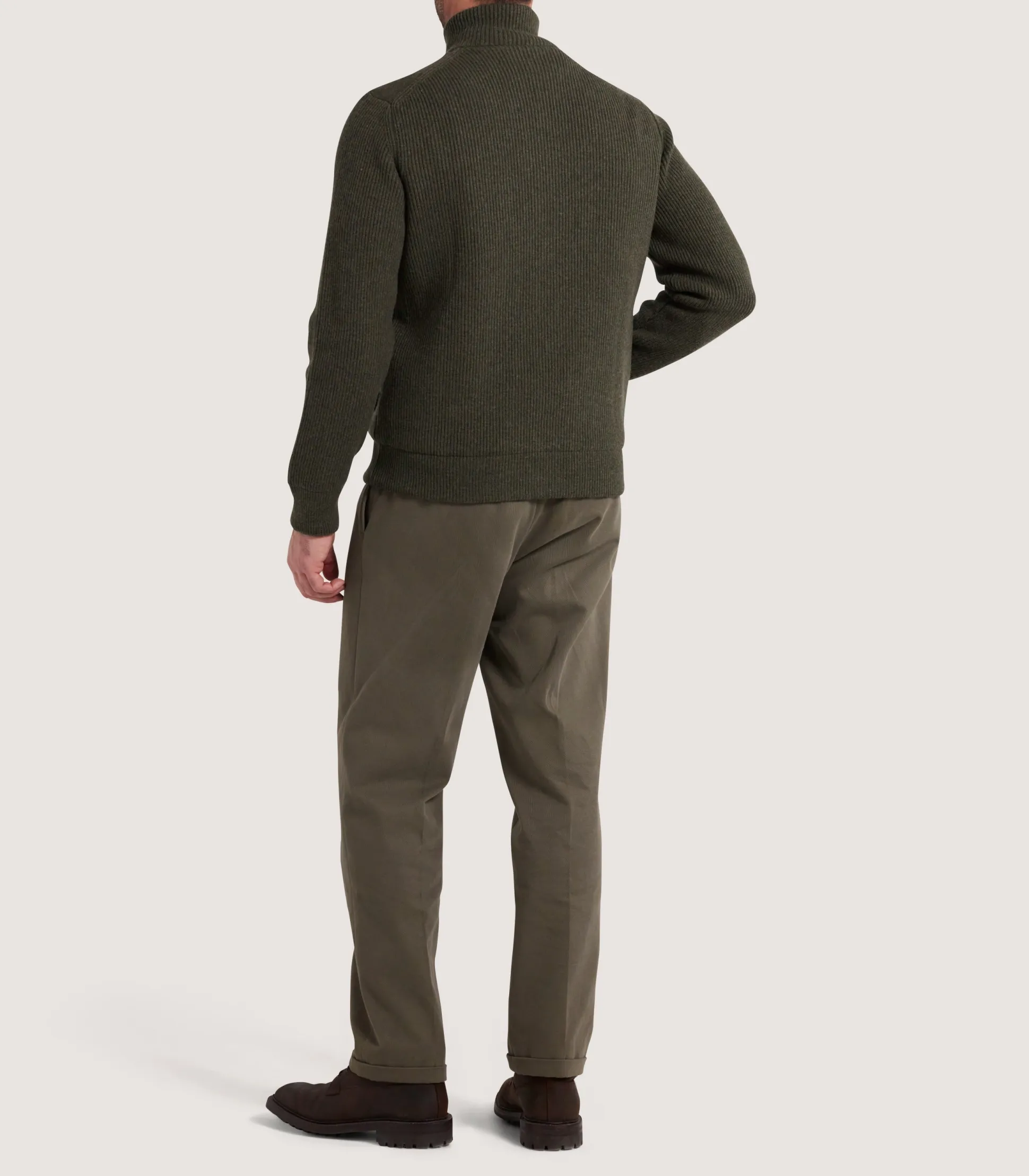 mens_orkney_zip_front_cardigan_in_loden_3.webp Purdey Men's Orkney Zip Front Cardigan in Loden