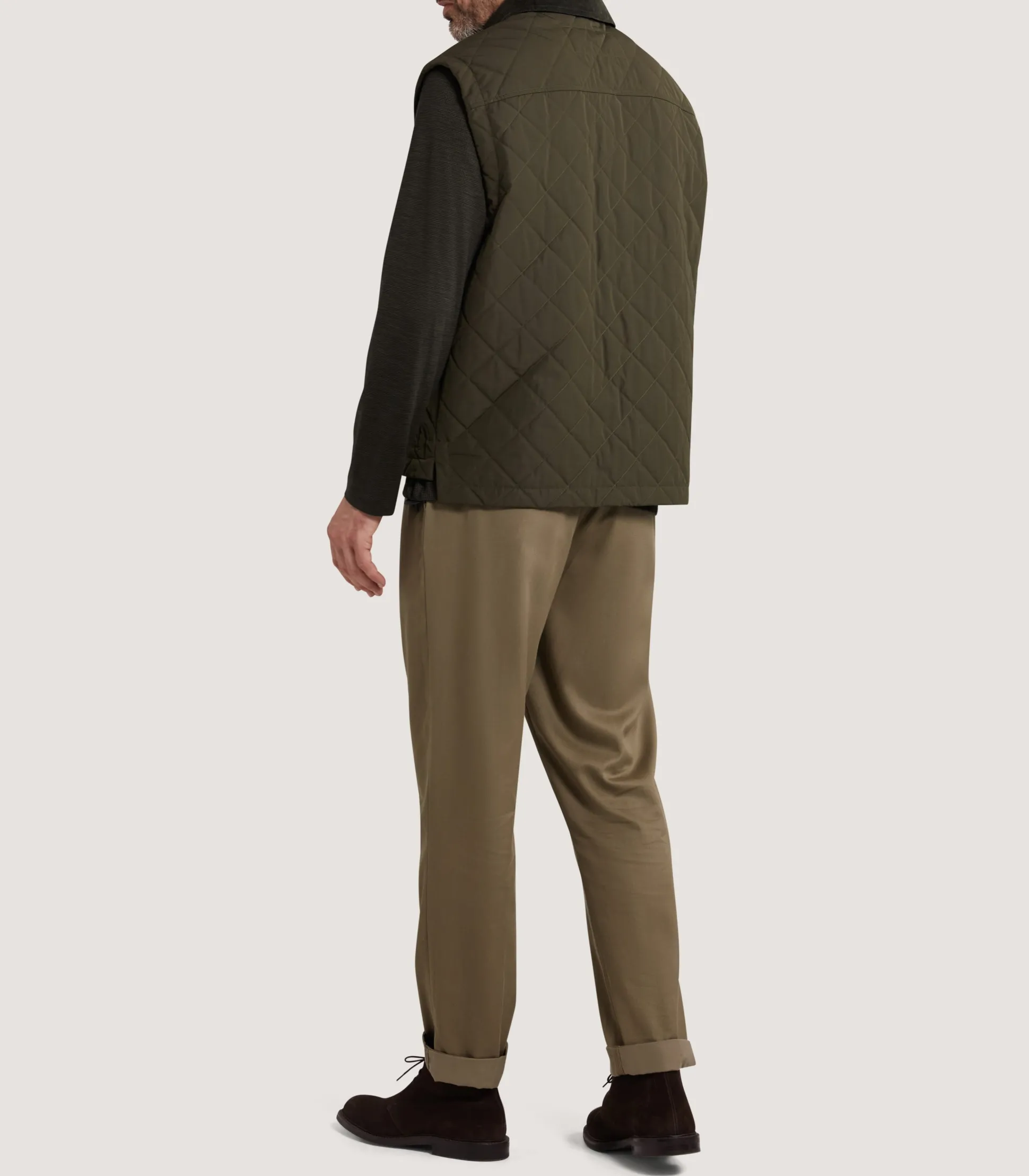 mens_padded_purdey_gilet_in_dark_olive_3.webp Purdey Men's Padded Gilet In Dark Olive