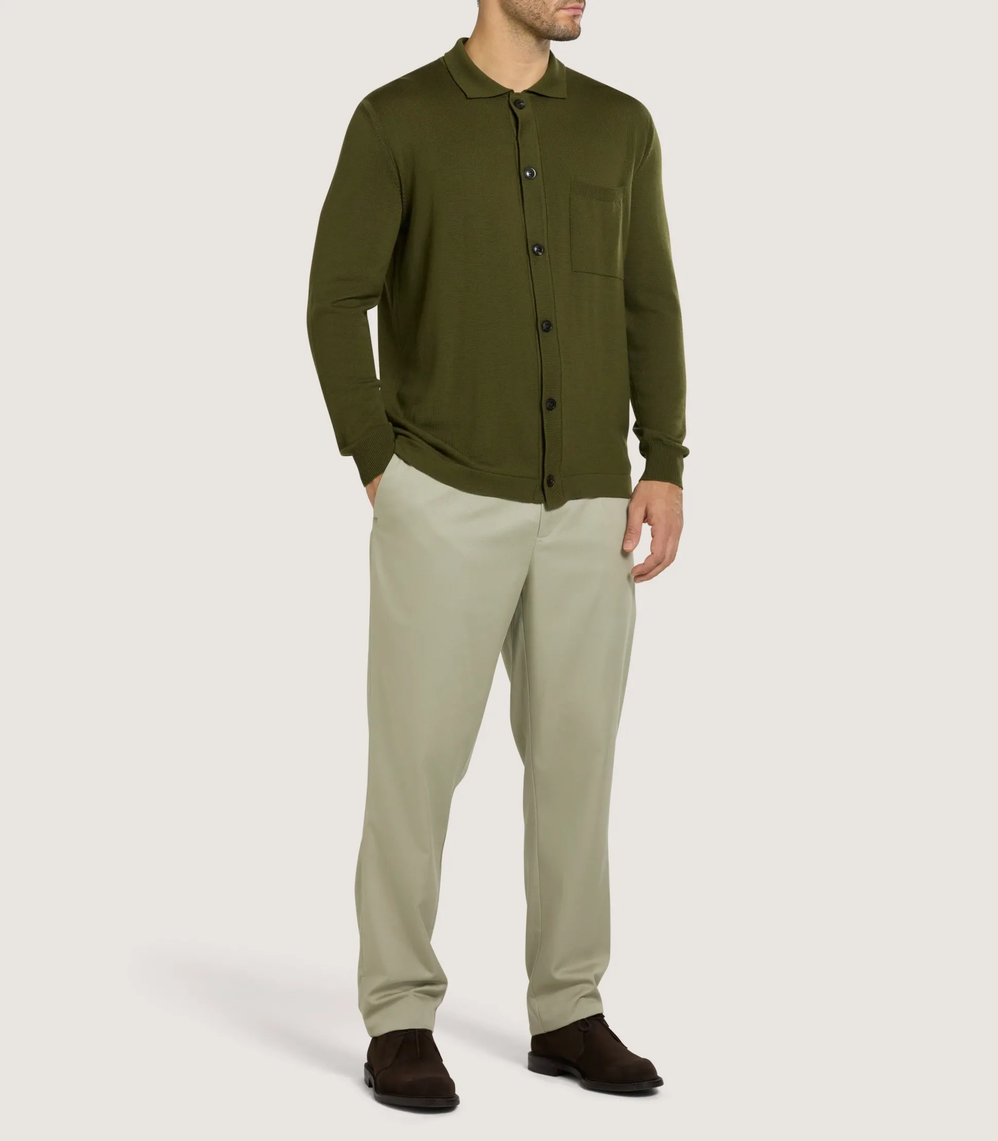 Purdey Men's Performance Twill Chino in Stone