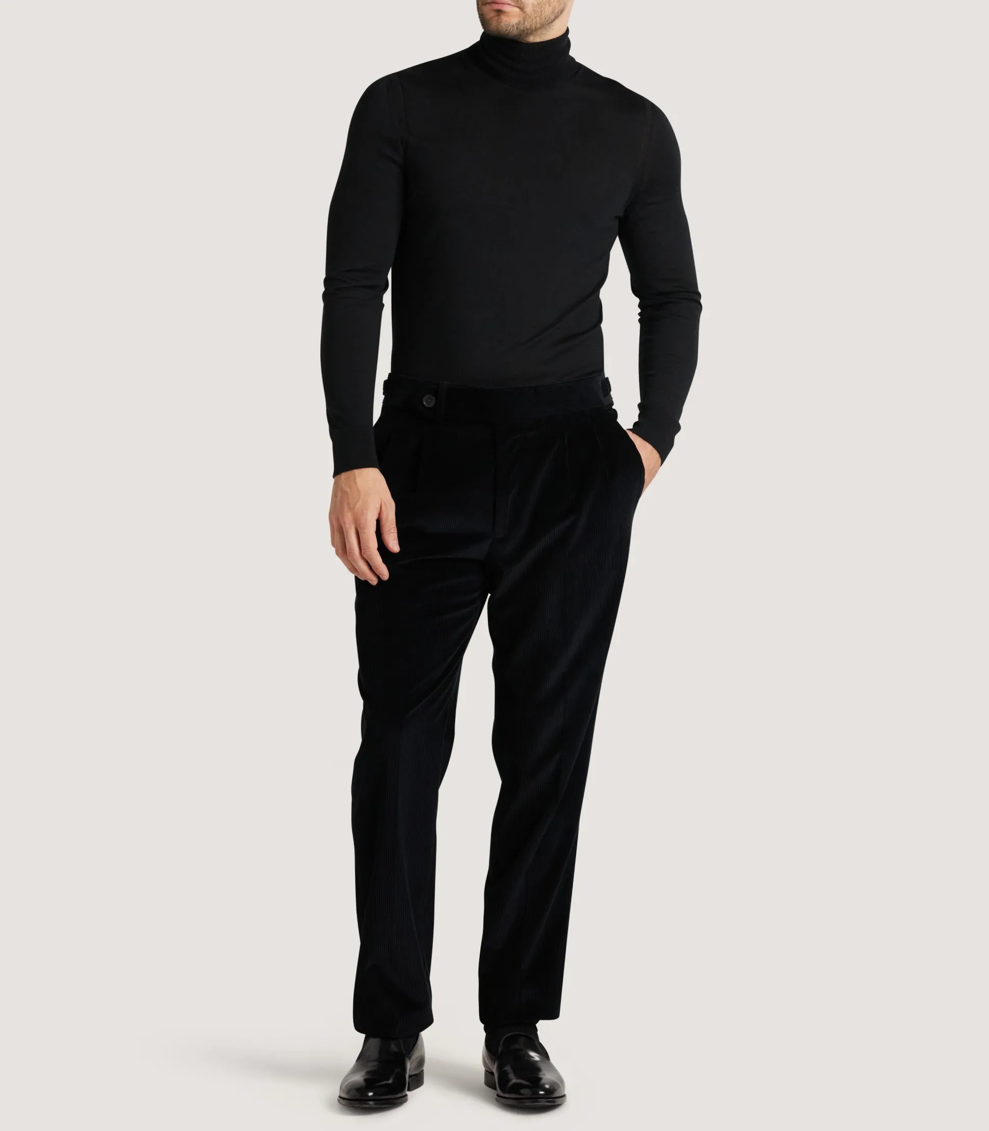 Purdey Men's Side Buckle Trouser In Black