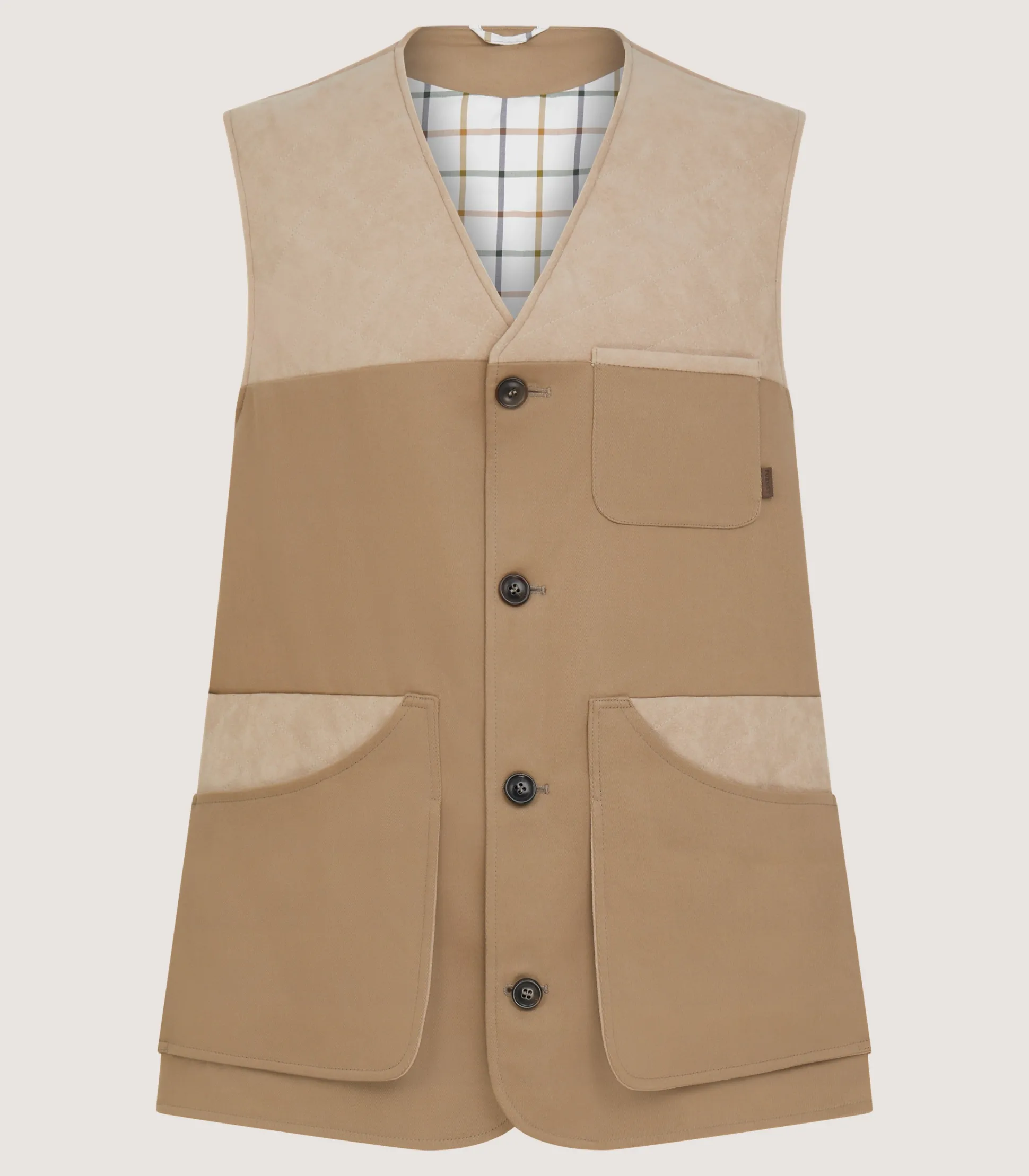 Purdey Men's Summer Cotton Sporting Vest In Dark Taupe