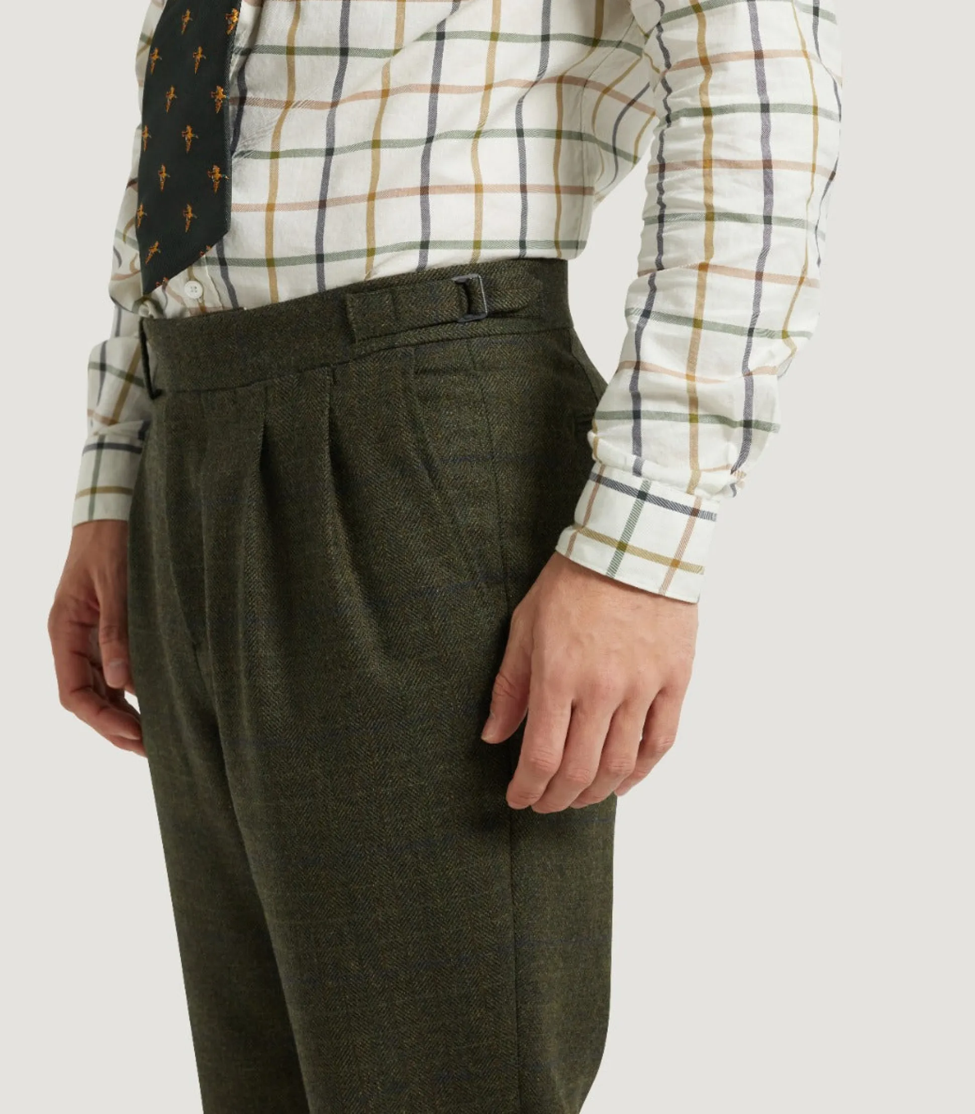 Purdey Men's Technical Tweed Two Pleat Sporting Trousers In Strathbeg