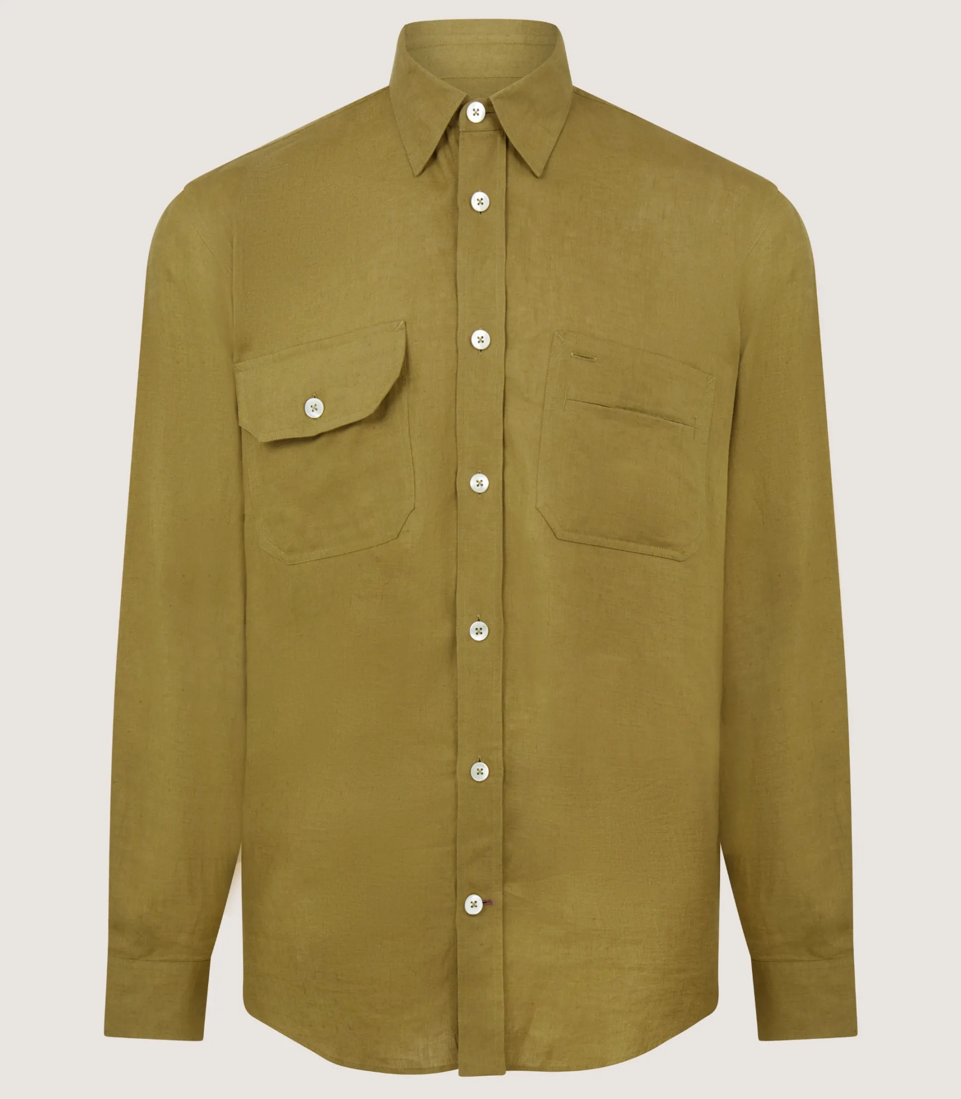 Purdey Men's Triple Pocket Shirt in Ochre