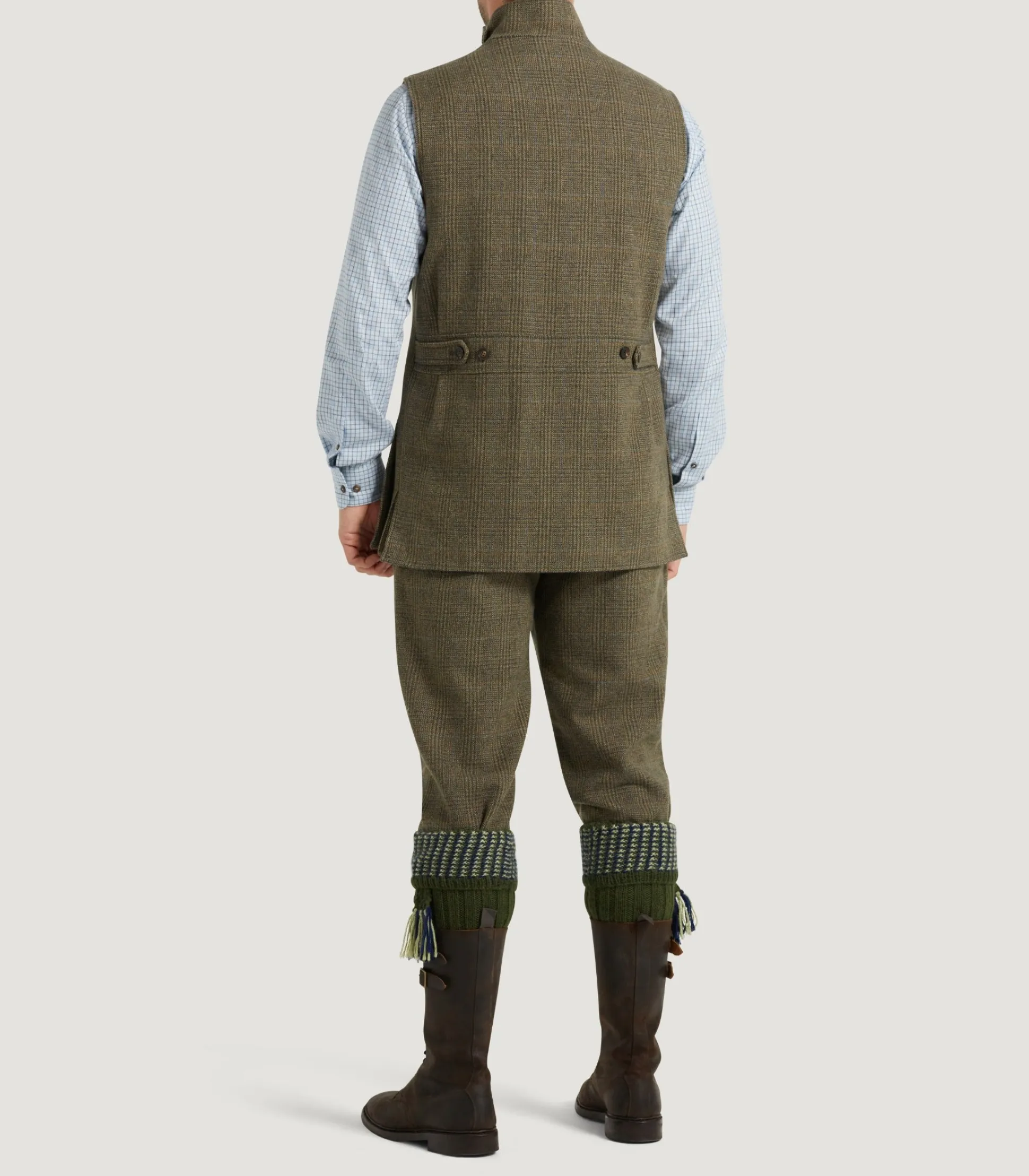mens_tweed_high_collar_sporting_vest_in_morlich_3.webp Purdey Men's Tweed High Collar Sporting Vest In Morlich