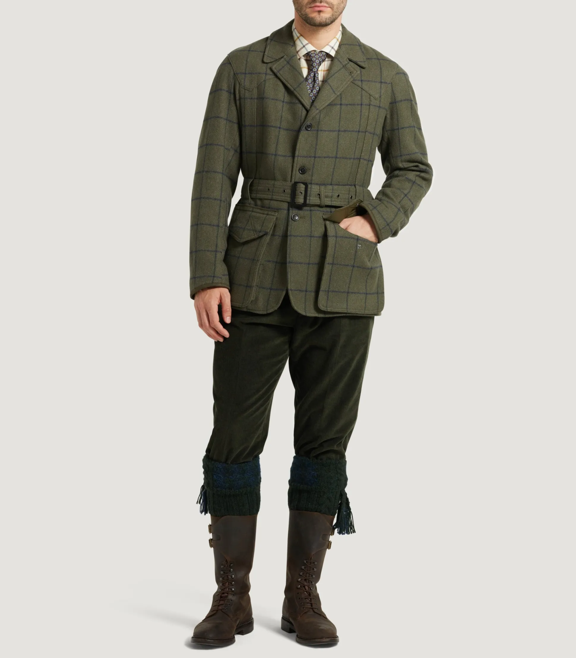 Purdey Men's Tweed Norfolk Jacket In Rannoch