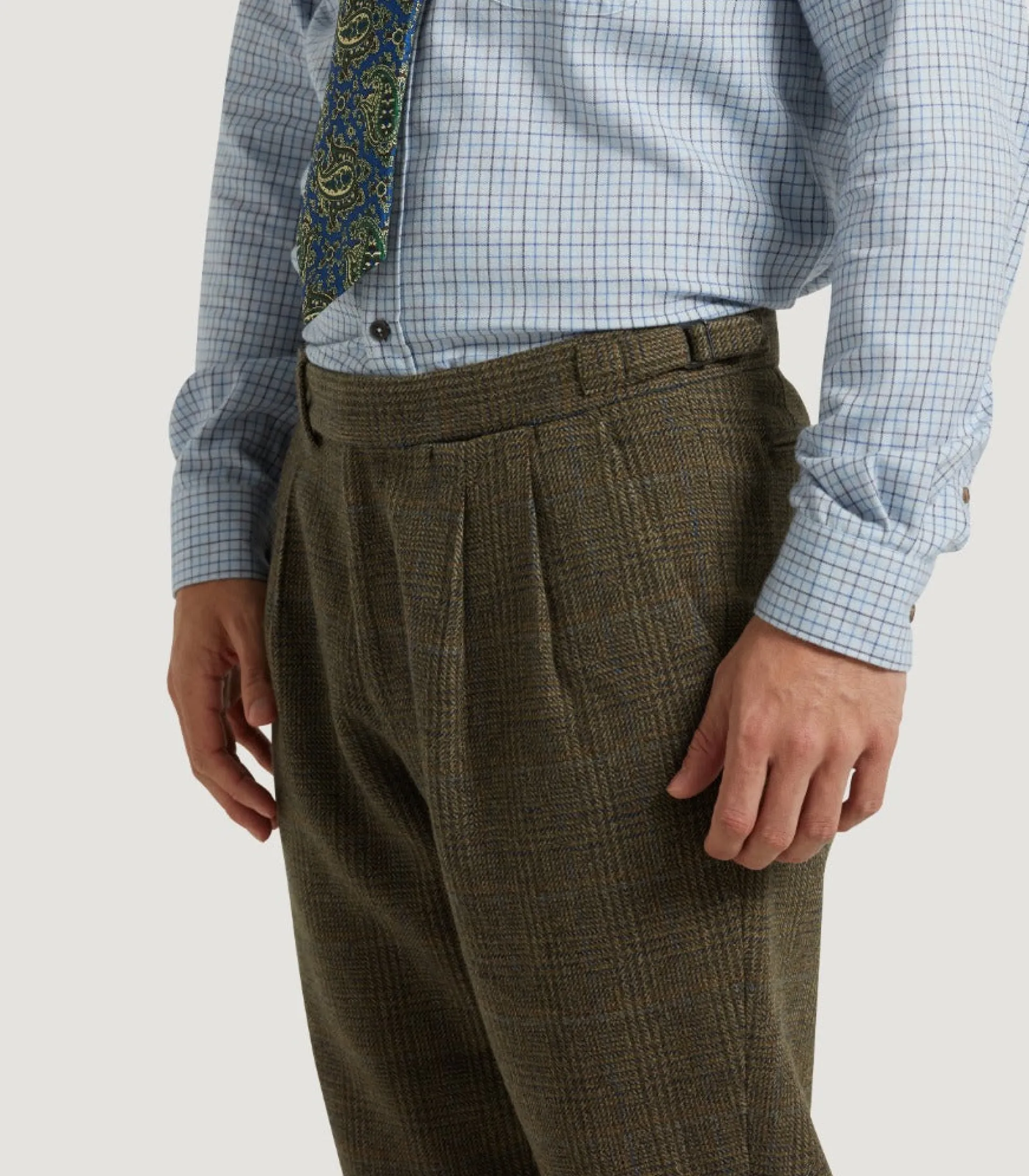 Purdey Men's Tweed Two Pleat Breek With Storm Cuff In Morlich