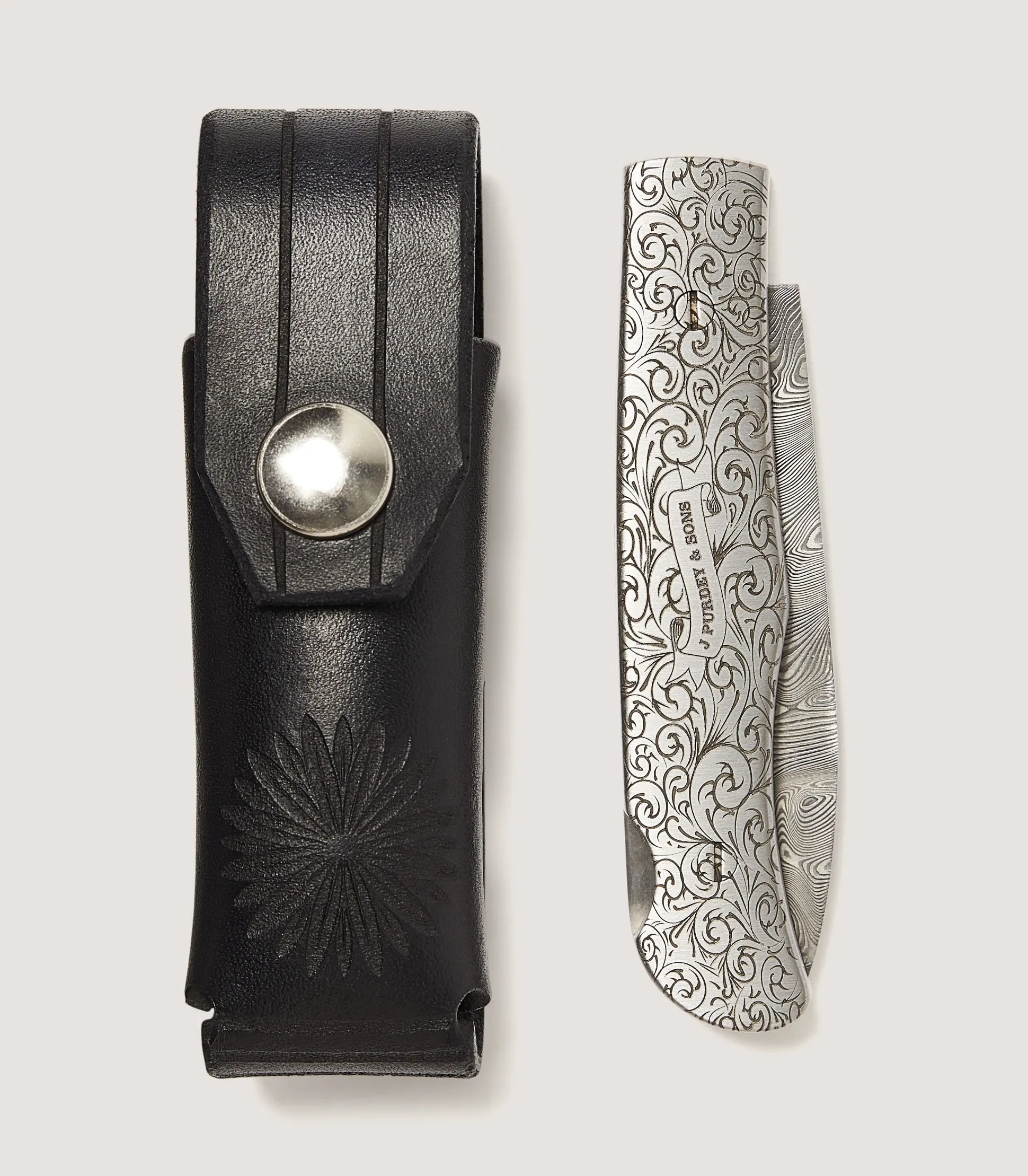 Purdey Rose & Scroll Folding Knife