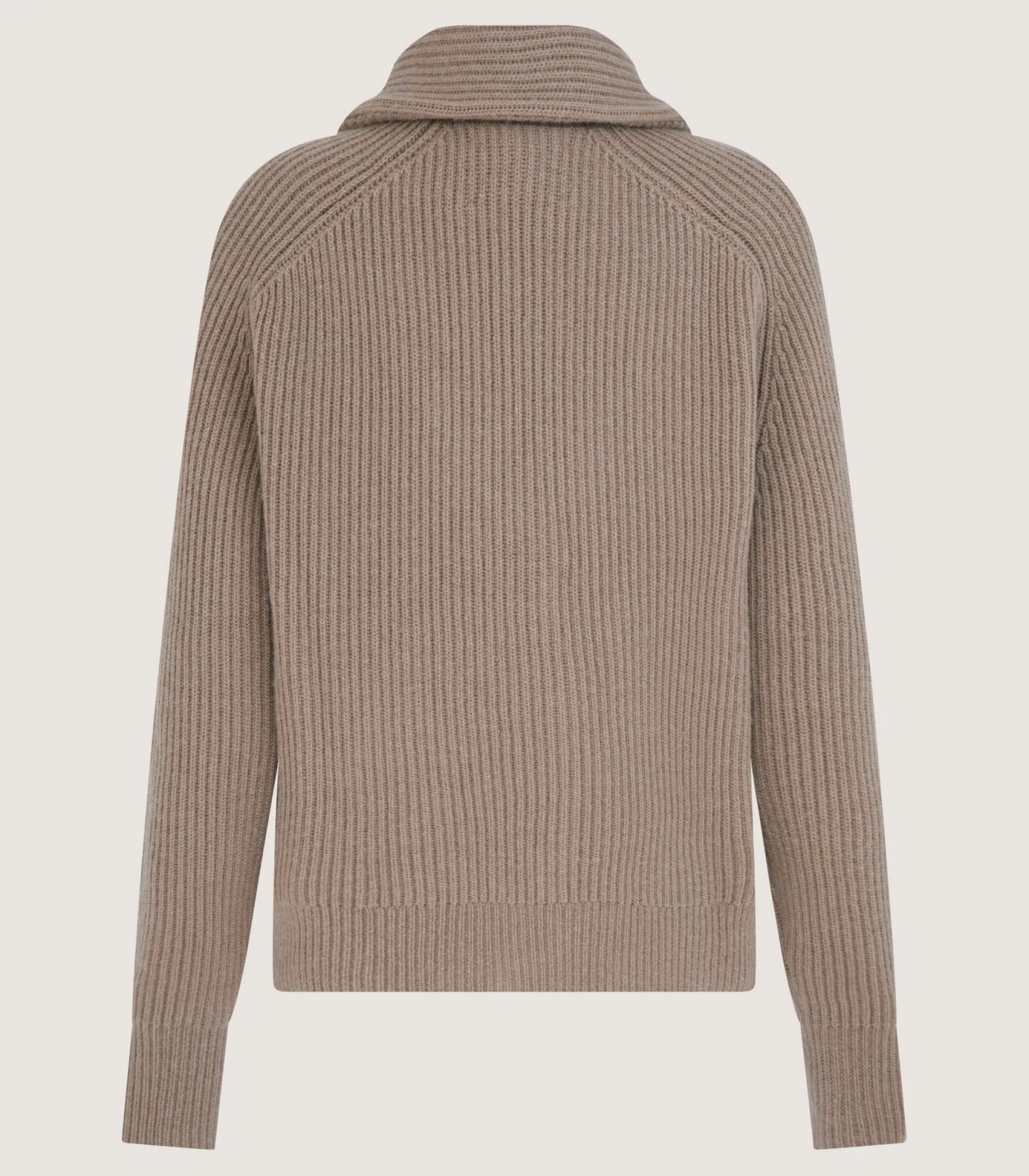 womens_clifford_ribbed_cardigan_in_taupe_2.webp Women Purdey Women's Clifford Ribbed Cardigan in Taupe