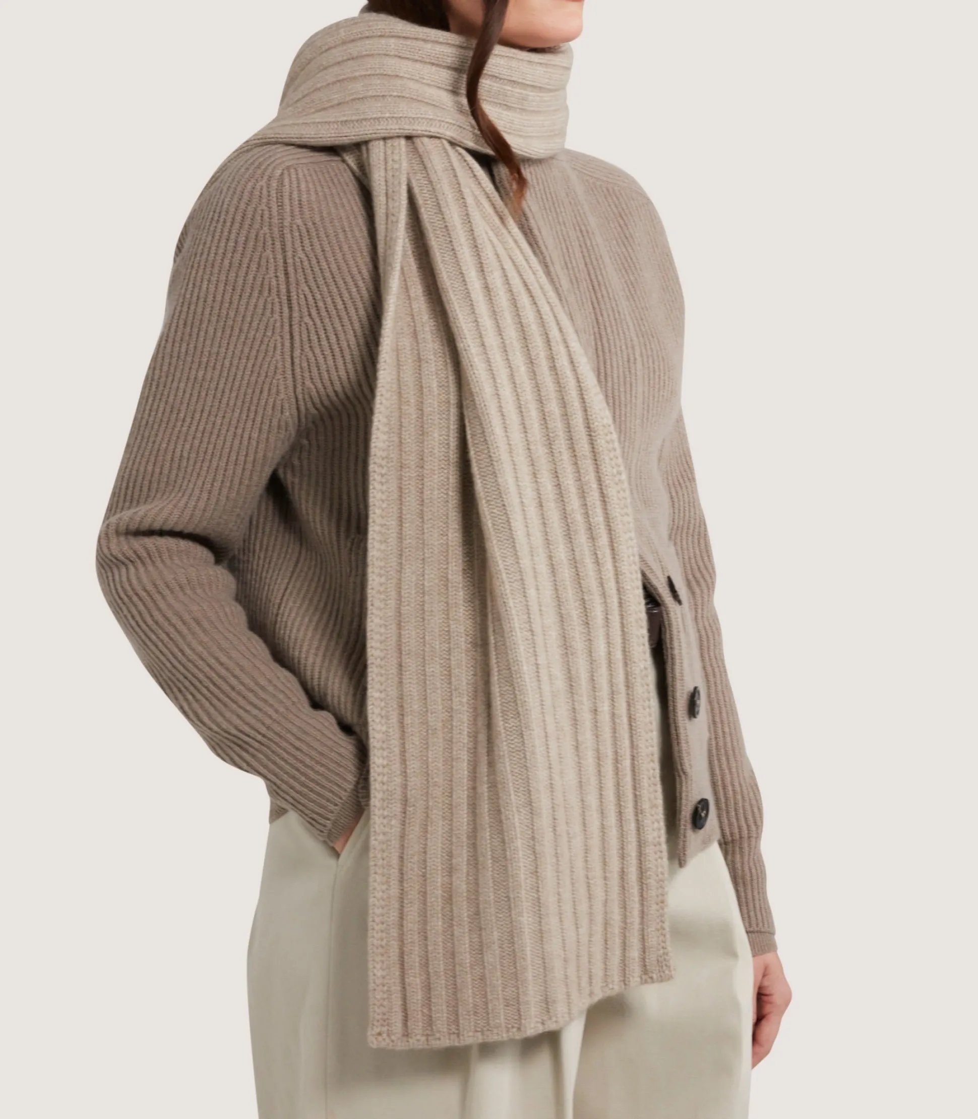 womens_clifford_ribbed_cardigan_in_taupe_4.webp Women Purdey Women's Clifford Ribbed Cardigan in Taupe