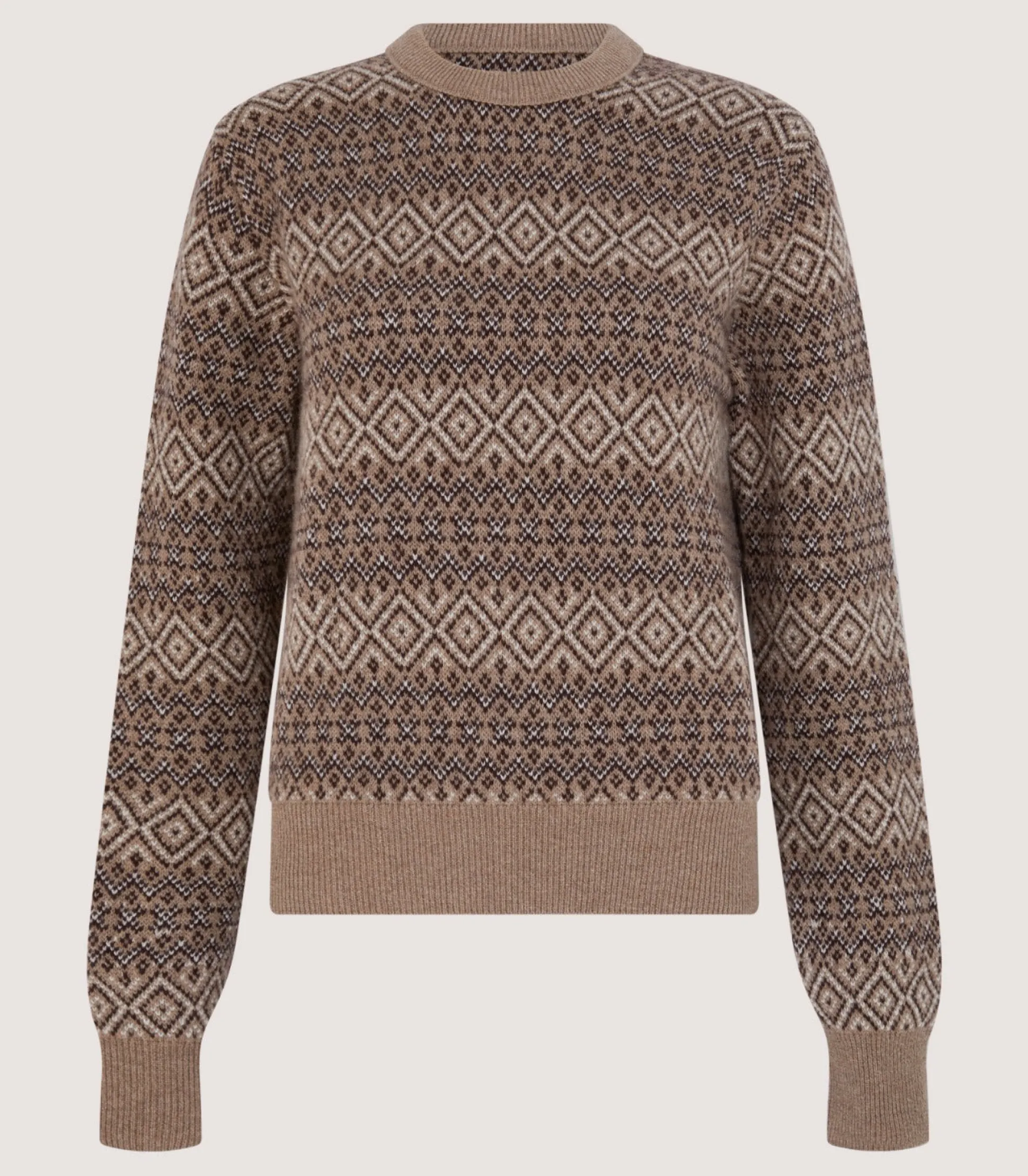 Women Purdey Women's Kirkstone Cashmere Fairisle Jumper in Antler
