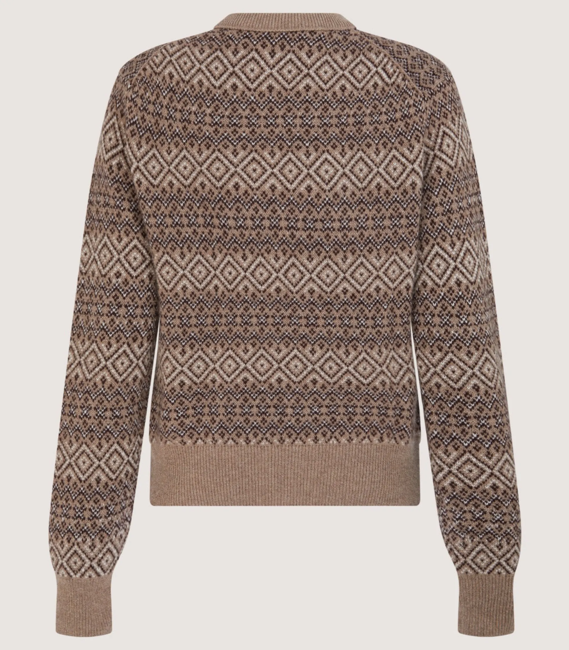 womens_kirkstone_cashmere_fairisle_jumper_in_antler_2.webp Women Purdey Women's Kirkstone Cashmere Fairisle Jumper in Antler