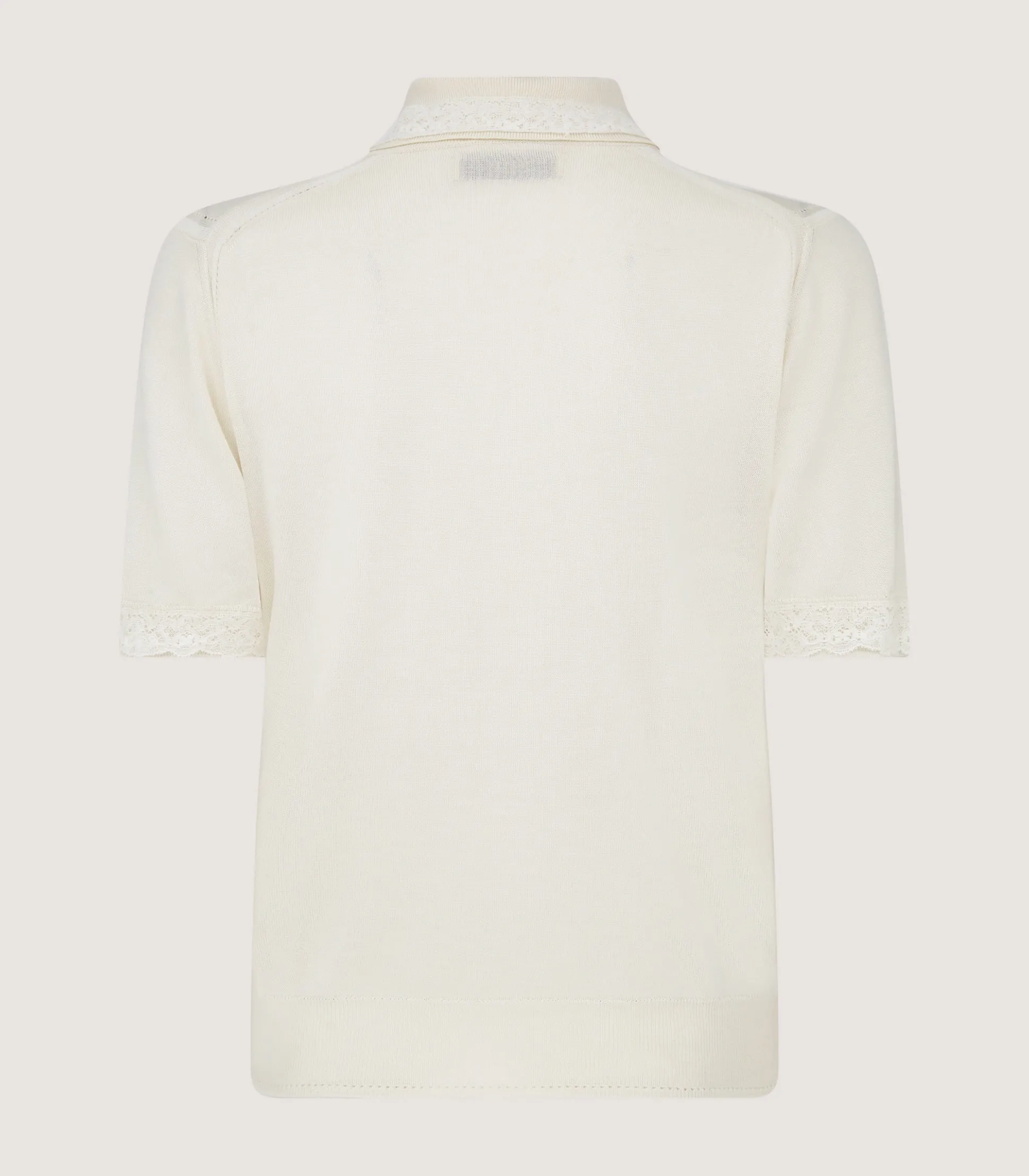 womens_silk_jersey_polo_shirt_with_lace_trim_in_ivory_2.webp Women Purdey Women's Silk Jersey Polo Shirt with Lace Trim in Ivory