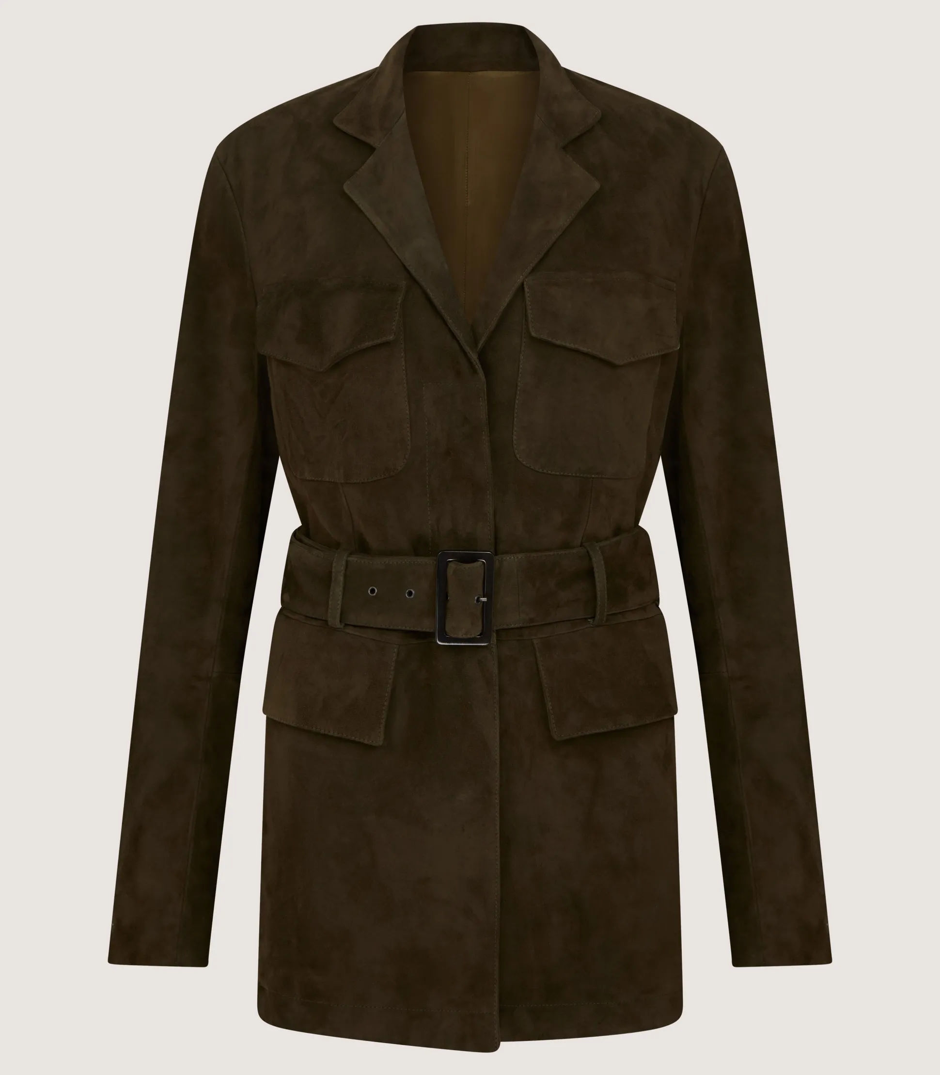 Women Purdey Women's Suede Wilton Jacket in Dark Olive