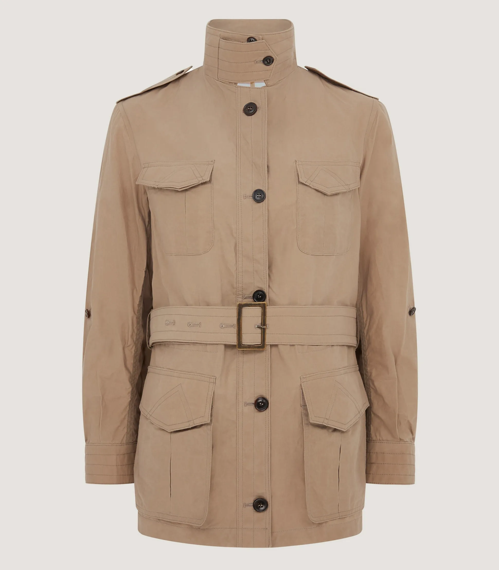 Women Purdey Women's Summer Dry Wax Safari Jacket In Taupe