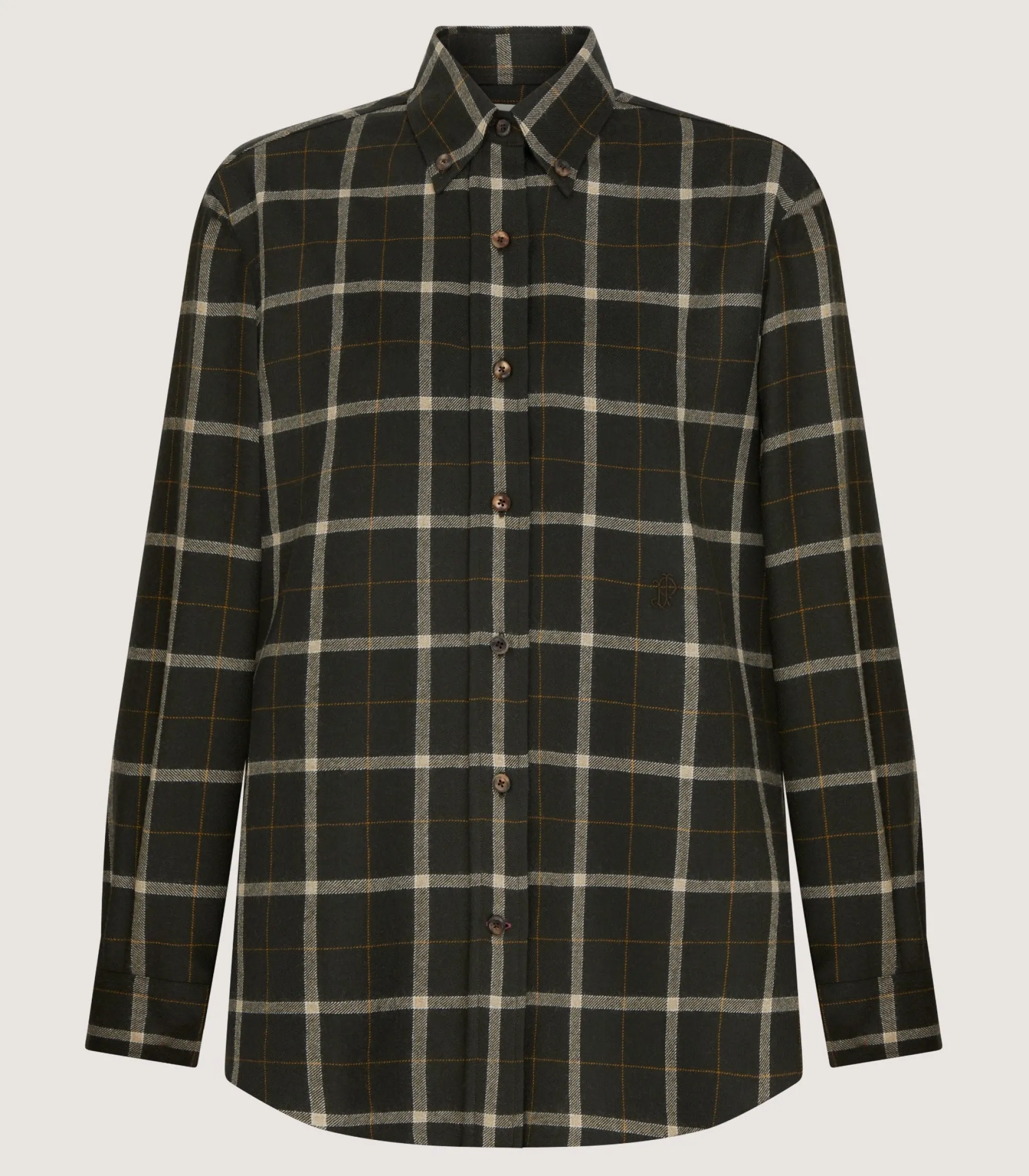Women Purdey Women's Tartan Button Down Shirt in Dark Olive
