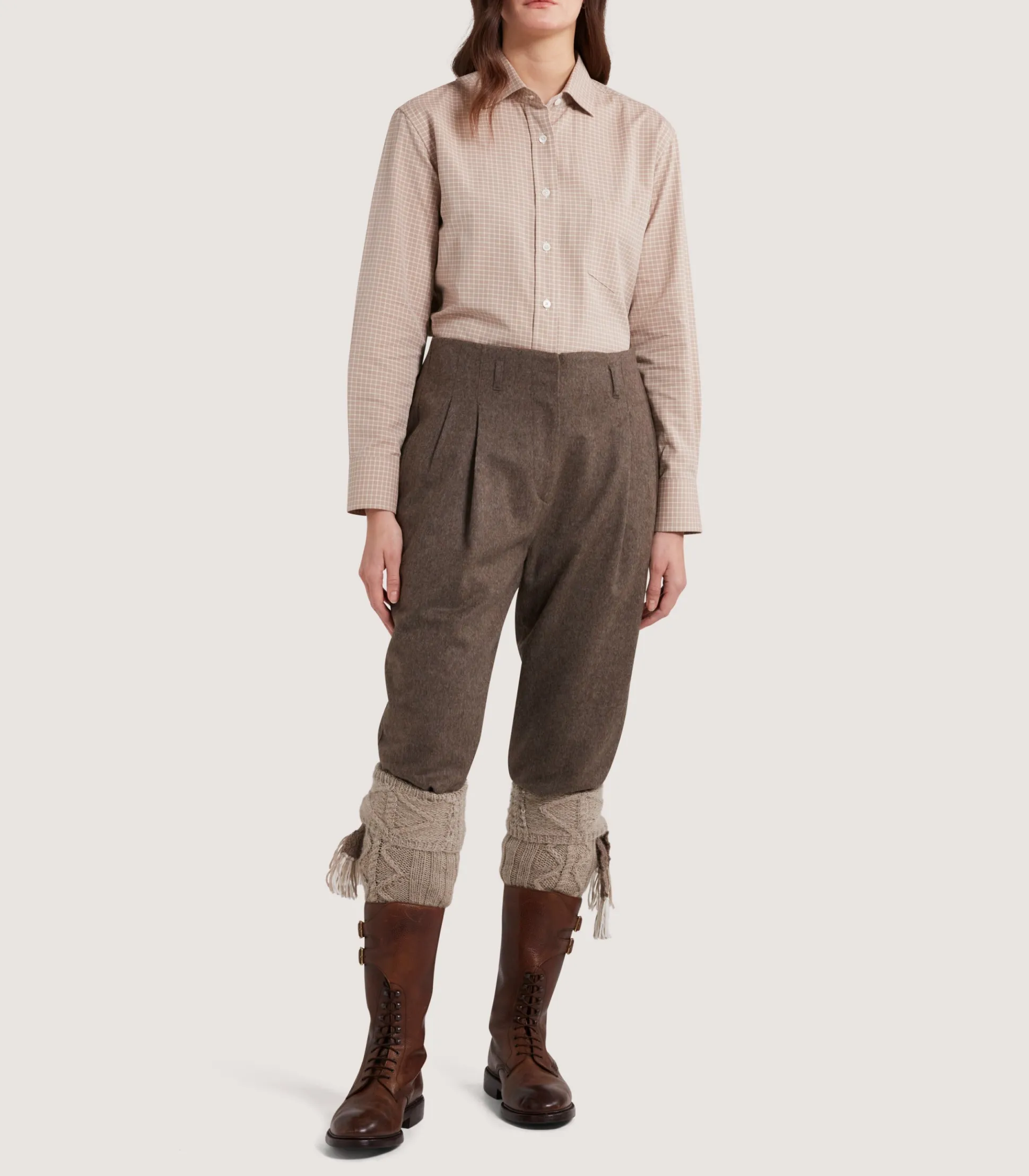 Women Purdey Women's Tattersall Sporting Shirt in Rose