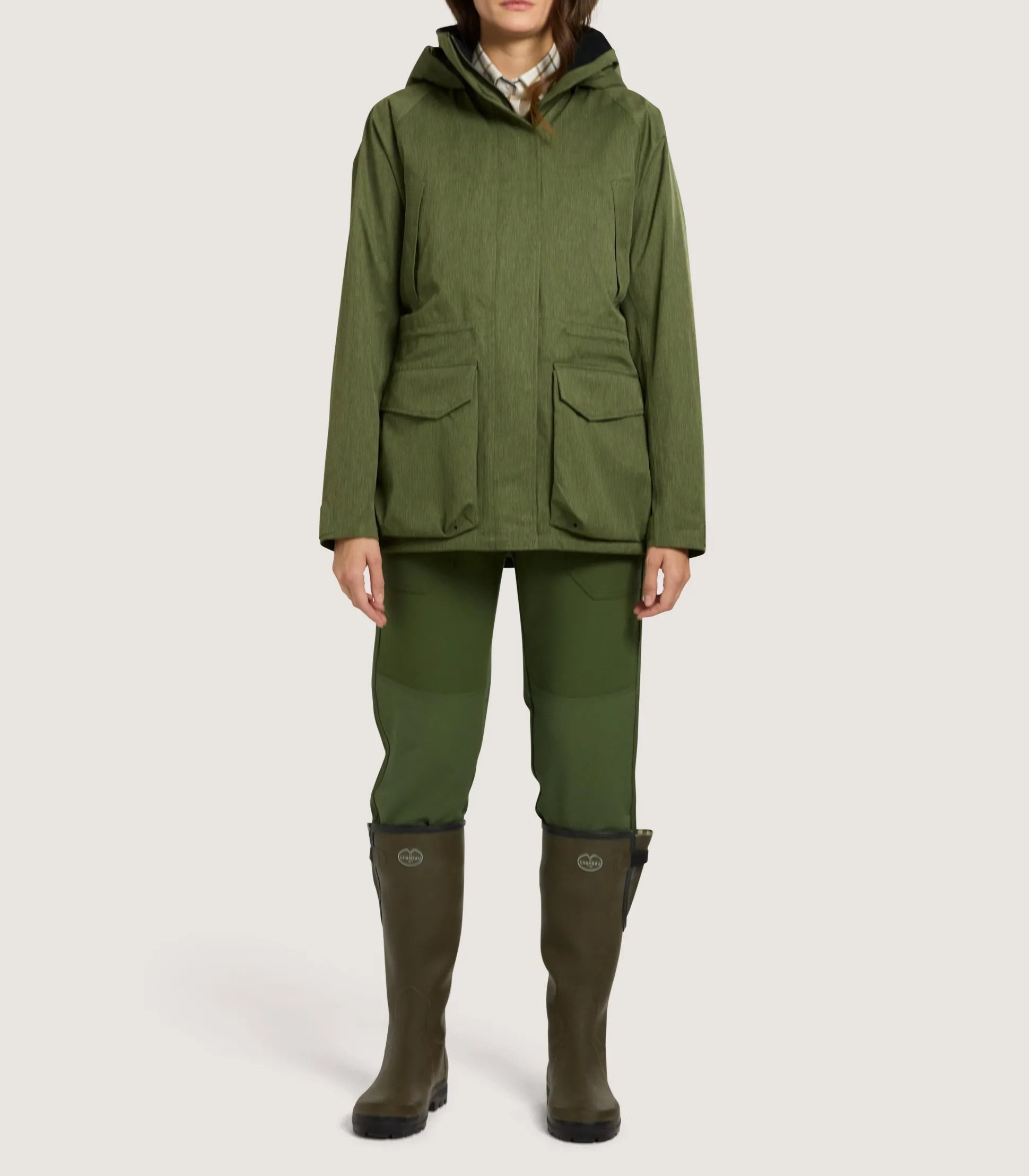 Women Purdey Women's Technical Lancashire Field Coat in Moss Green